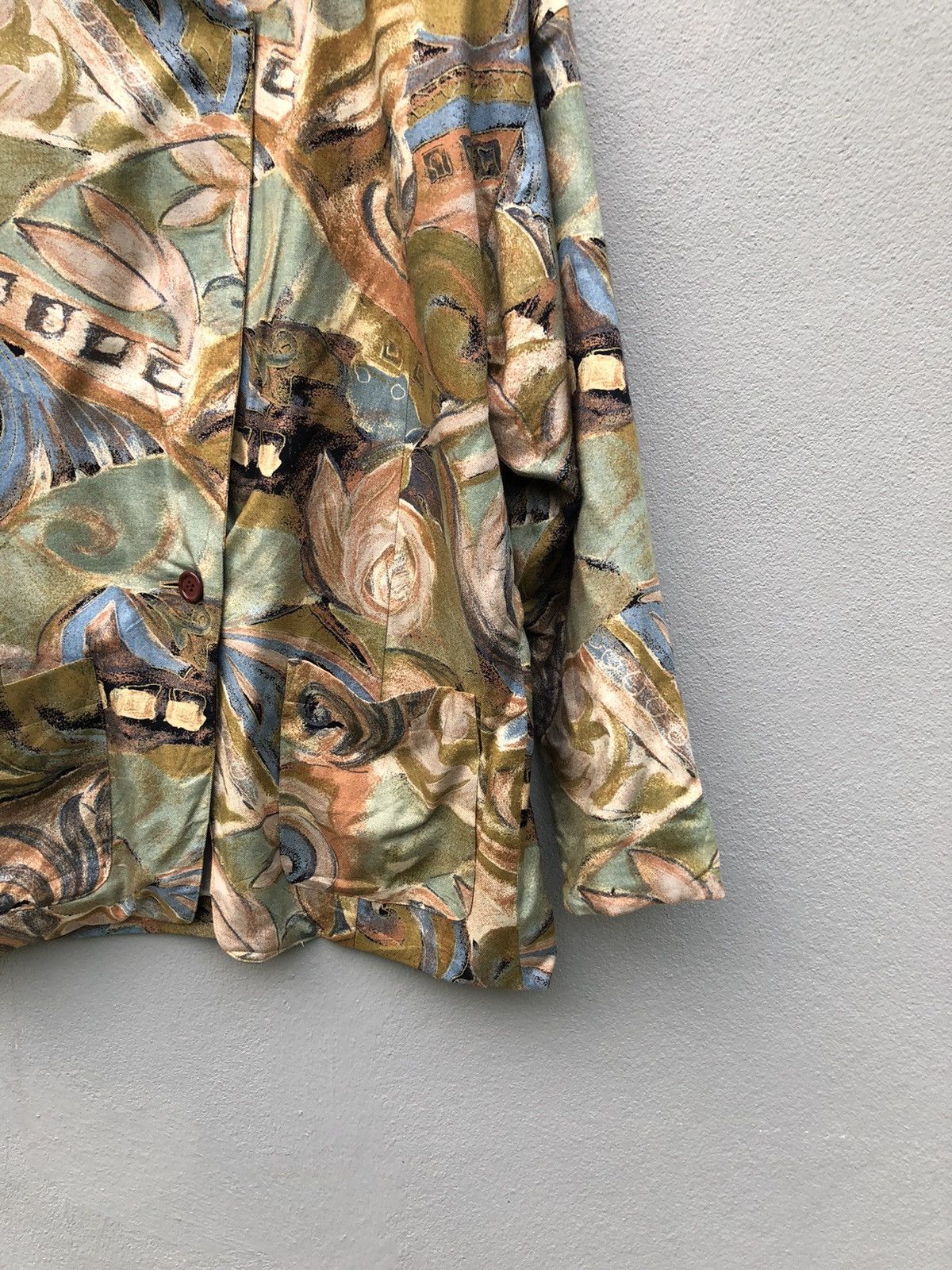 Japanese Brand Vintage Givy Single Full Print Button Blazer Coat Jacket Size US L / EU 52-54 / 3 - 2 Thumbnail