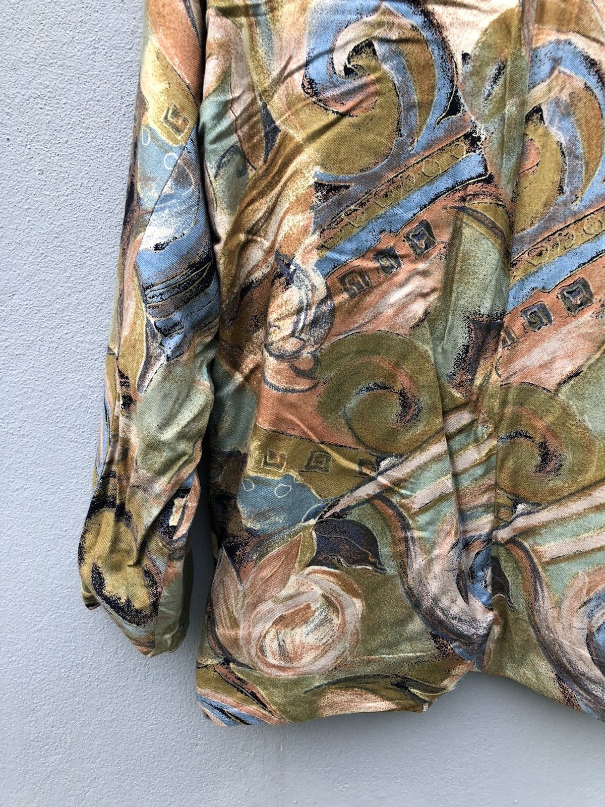 Japanese Brand Vintage Givy Single Full Print Button Blazer Coat Jacket Size US L / EU 52-54 / 3 - 7 Thumbnail