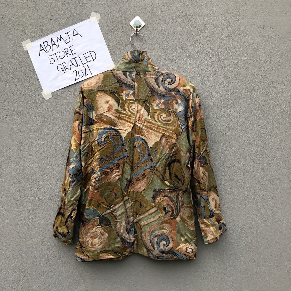 Japanese Brand Vintage Givy Single Full Print Button Blazer Coat Jacket Size US L / EU 52-54 / 3 - 5 Thumbnail