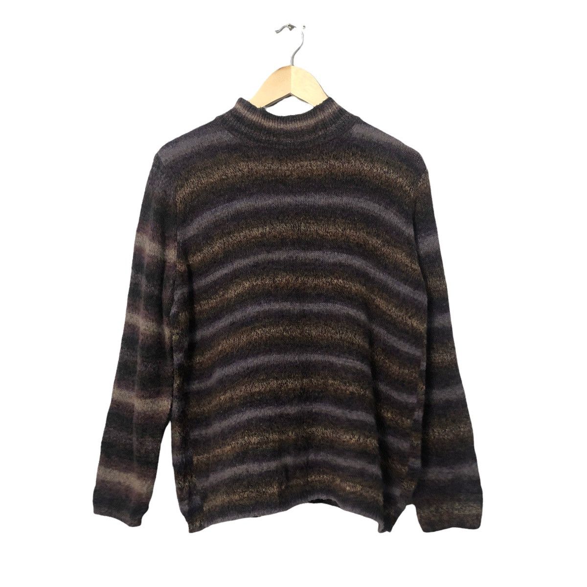 Aran Isles Knitwear Vintage Dos Nus Striped Knitwear Sweater Jumper Size US M / EU 48-50 / 2 - 1 Thumbnail