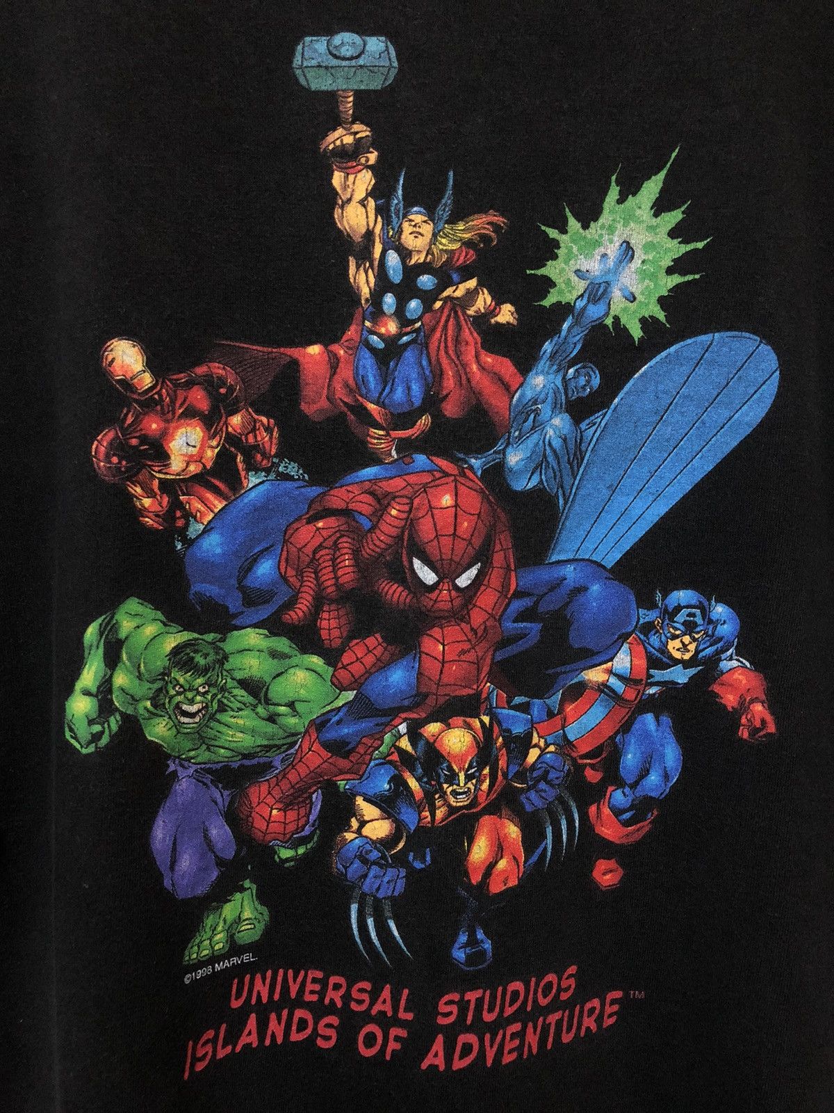 Marvel Comics × Universal Studios × Vintage Vintage OVERSIZE 1998 Marvel Character Big Print Tee Shirt Size US XXL / EU 58 / 5 - 1 Thumbnail