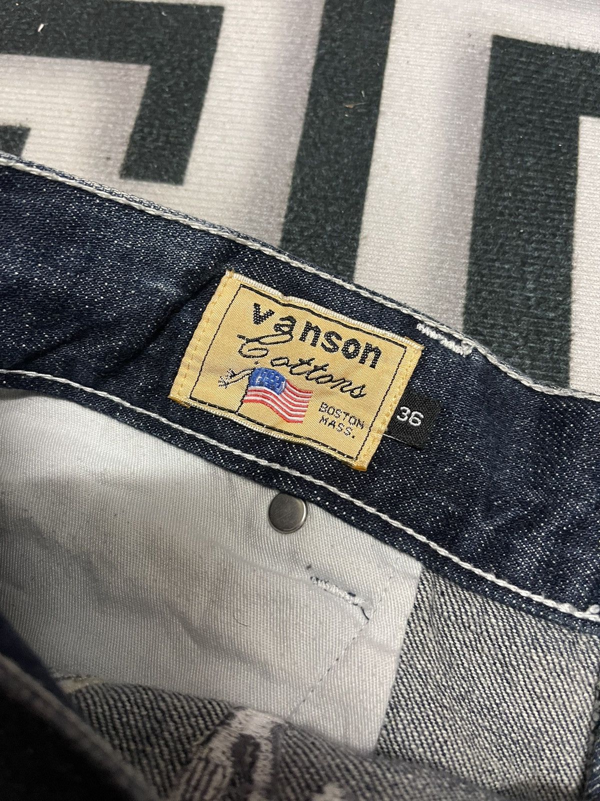 Vanson Leathers Vanson leather denim pants embroidery Size US 39 - 3 Thumbnail