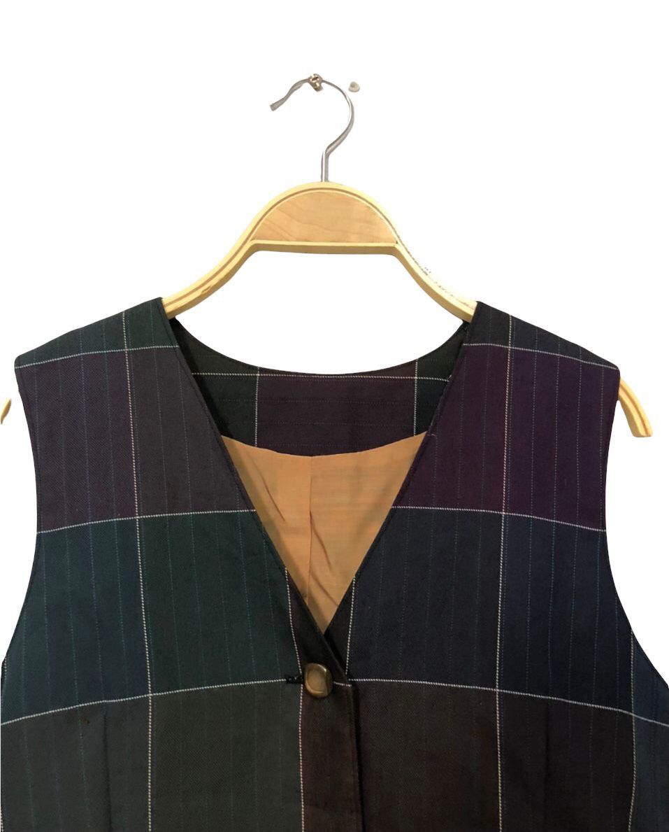 Japanese Brand × Vintage Vintage Unbranded Button Ups Multicolour Plaid Vest Size US S / EU 44-46 / 1 - 3 Thumbnail