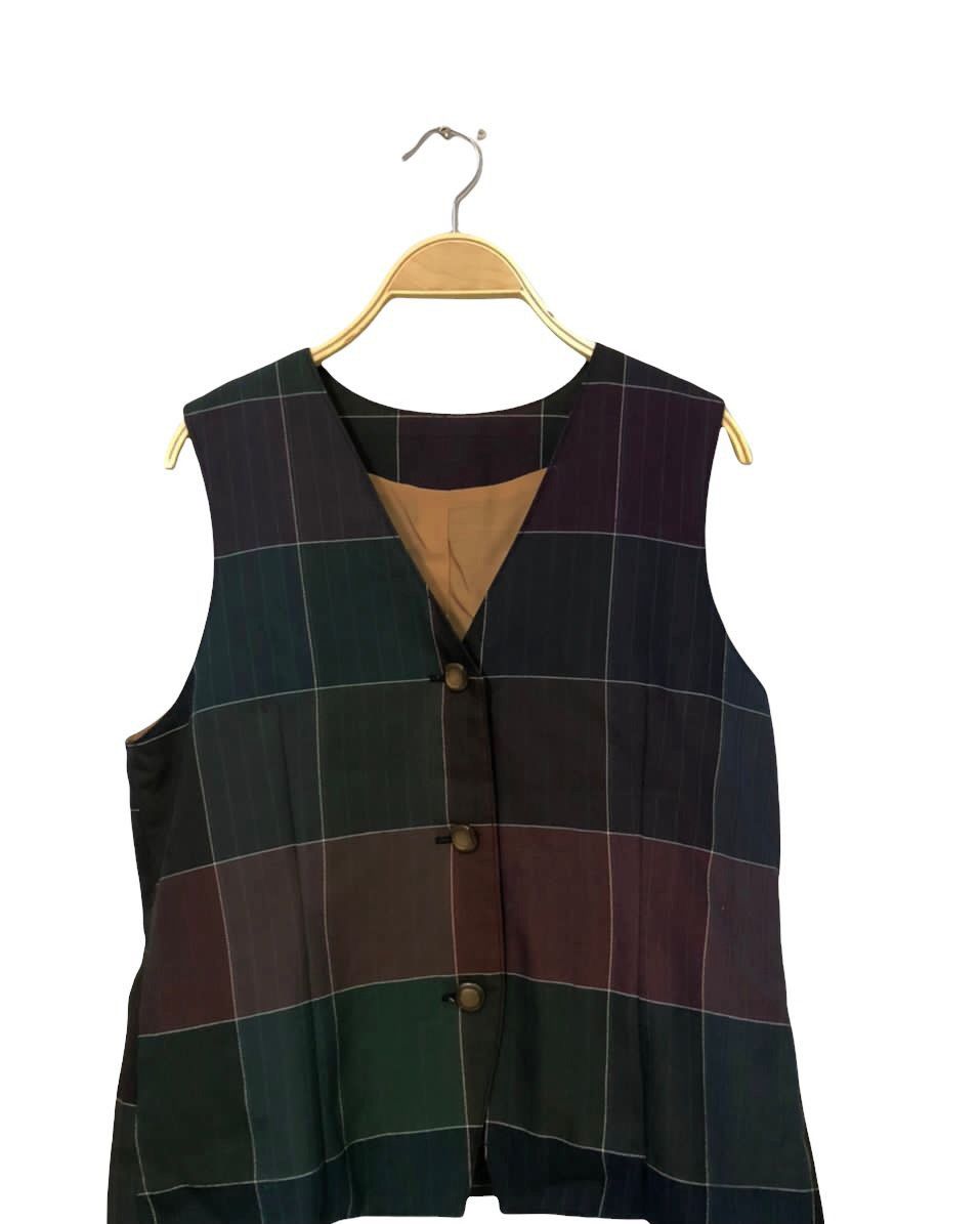 Japanese Brand × Vintage Vintage Unbranded Button Ups Multicolour Plaid Vest Size US S / EU 44-46 / 1 - 2 Thumbnail
