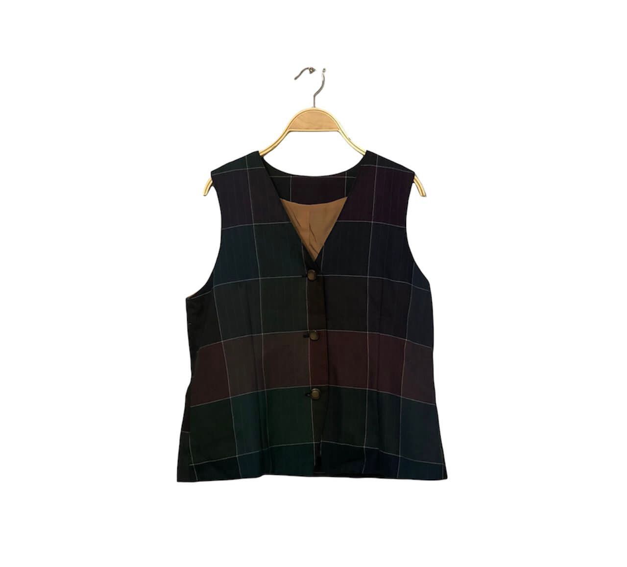 Japanese Brand × Vintage Vintage Unbranded Button Ups Multicolour Plaid Vest Size US S / EU 44-46 / 1 - 1 Thumbnail