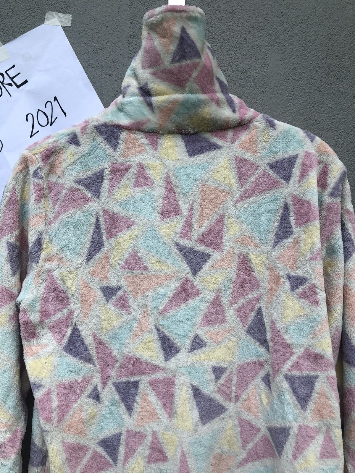 Japanese Brand Vintage GU Full Print Multicolour Fleece Sweater Sweatshirt Size US M / EU 48-50 / 2 - 8 Thumbnail