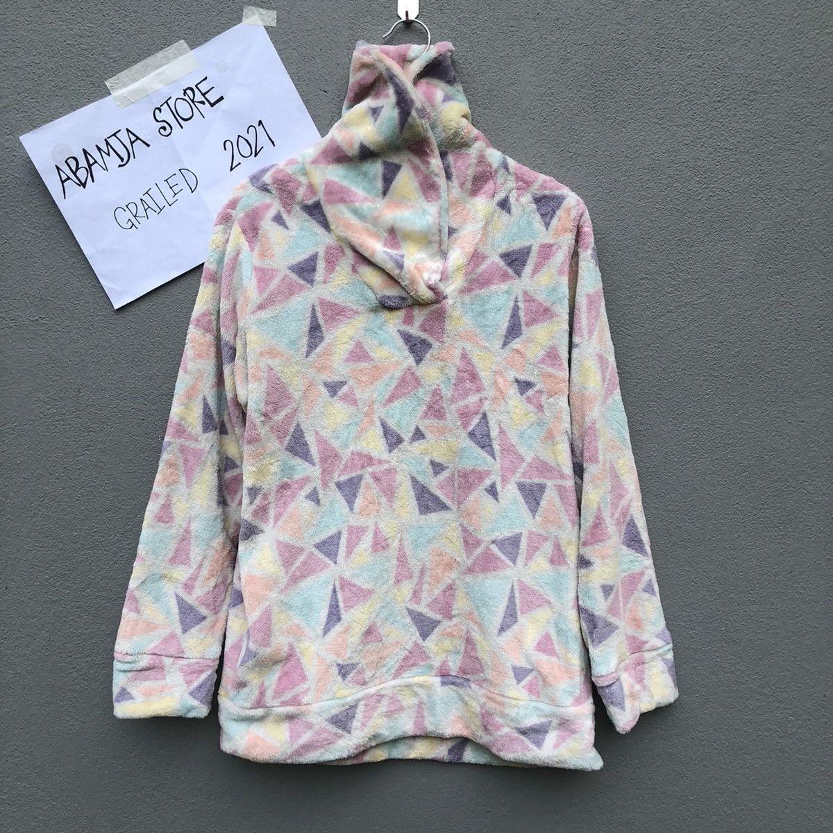 Japanese Brand Vintage GU Full Print Multicolour Fleece Sweater Sweatshirt Size US M / EU 48-50 / 2 - 1 Thumbnail