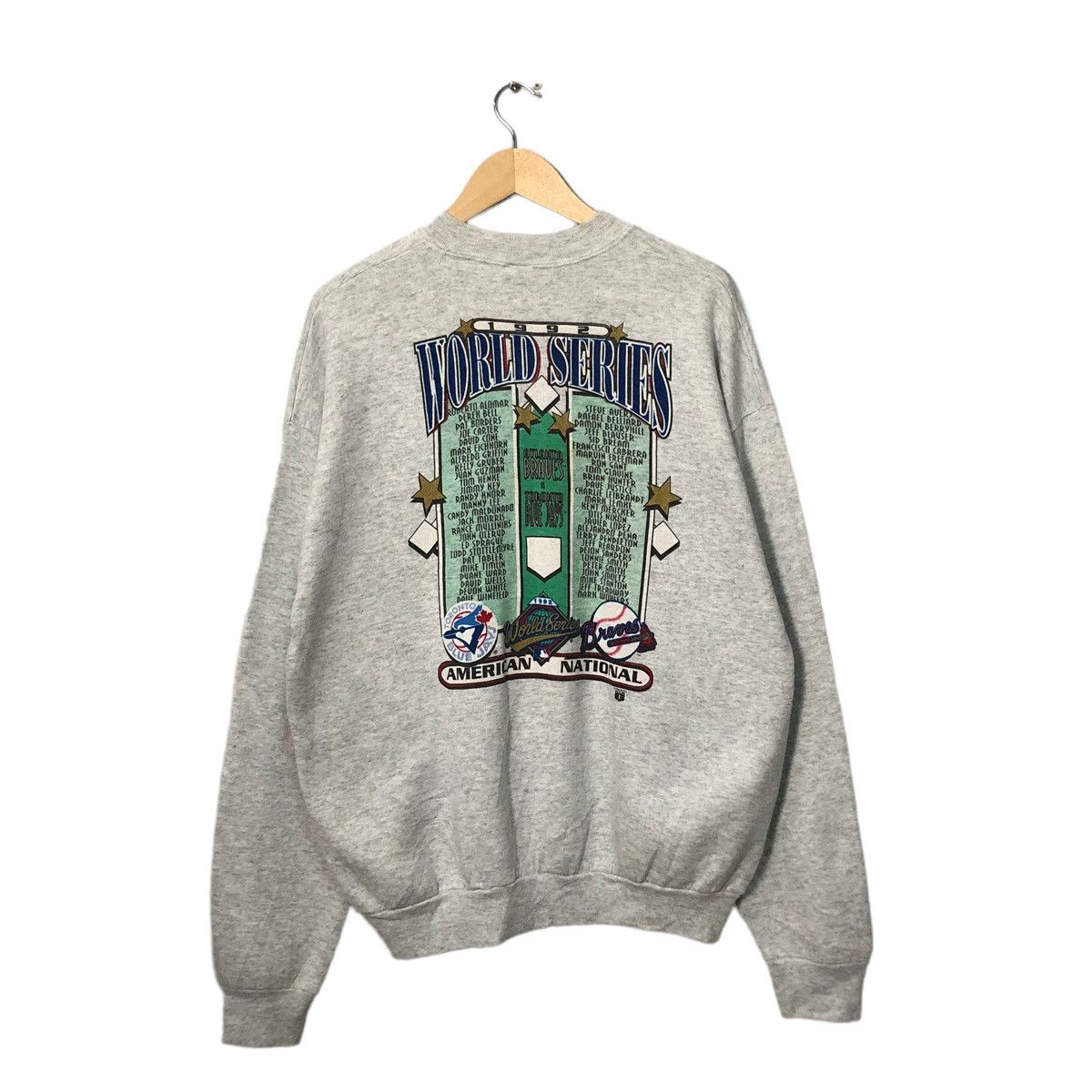 MLB Vtg 90s World Series American National Big Logo Sweatshirt Size US XL / EU 56 / 4 - 9 Thumbnail