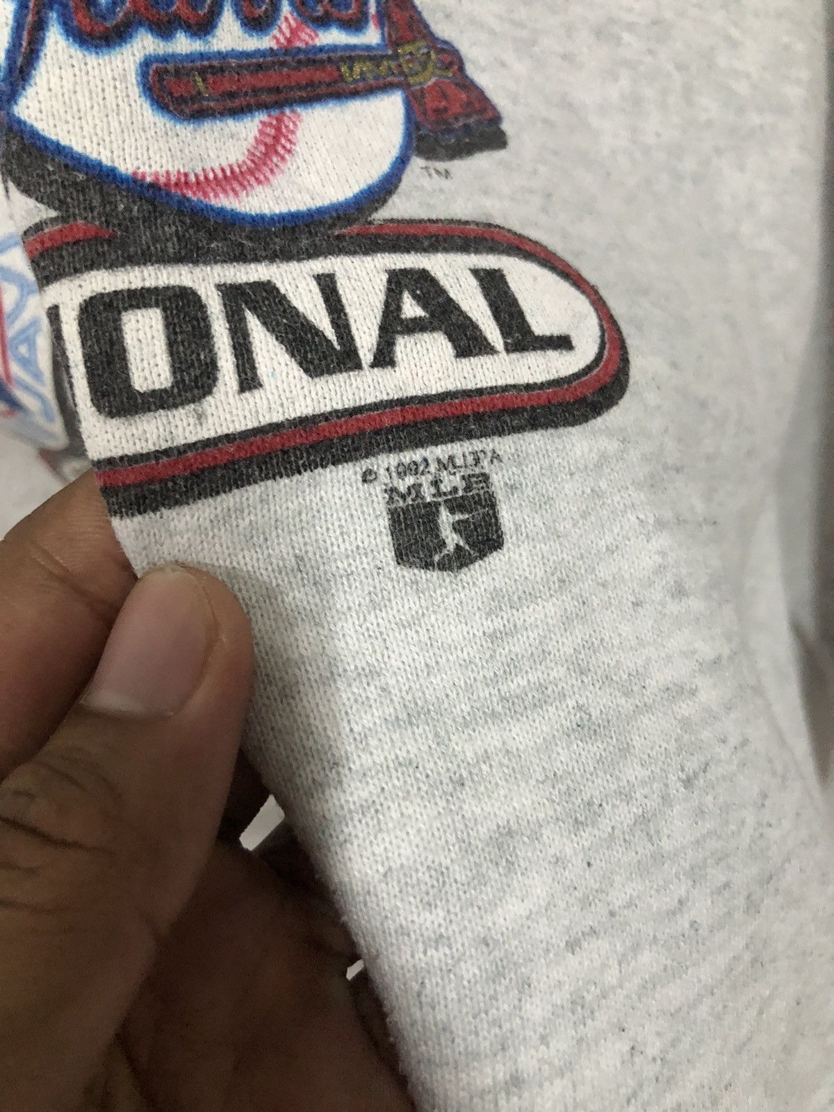 MLB Vtg 90s World Series American National Big Logo Sweatshirt Size US XL / EU 56 / 4 - 5 Thumbnail