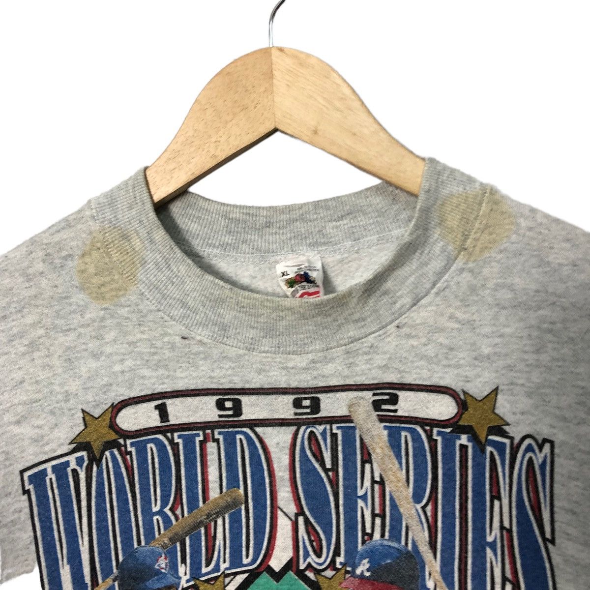 MLB Vtg 90s World Series American National Big Logo Sweatshirt Size US XL / EU 56 / 4 - 6 Thumbnail