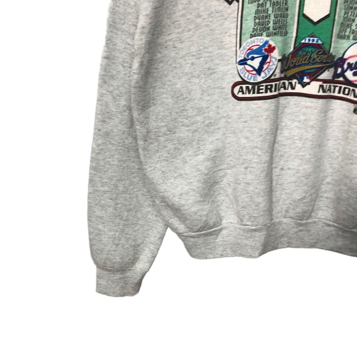 MLB Vtg 90s World Series American National Big Logo Sweatshirt Size US XL / EU 56 / 4 - 11 Thumbnail
