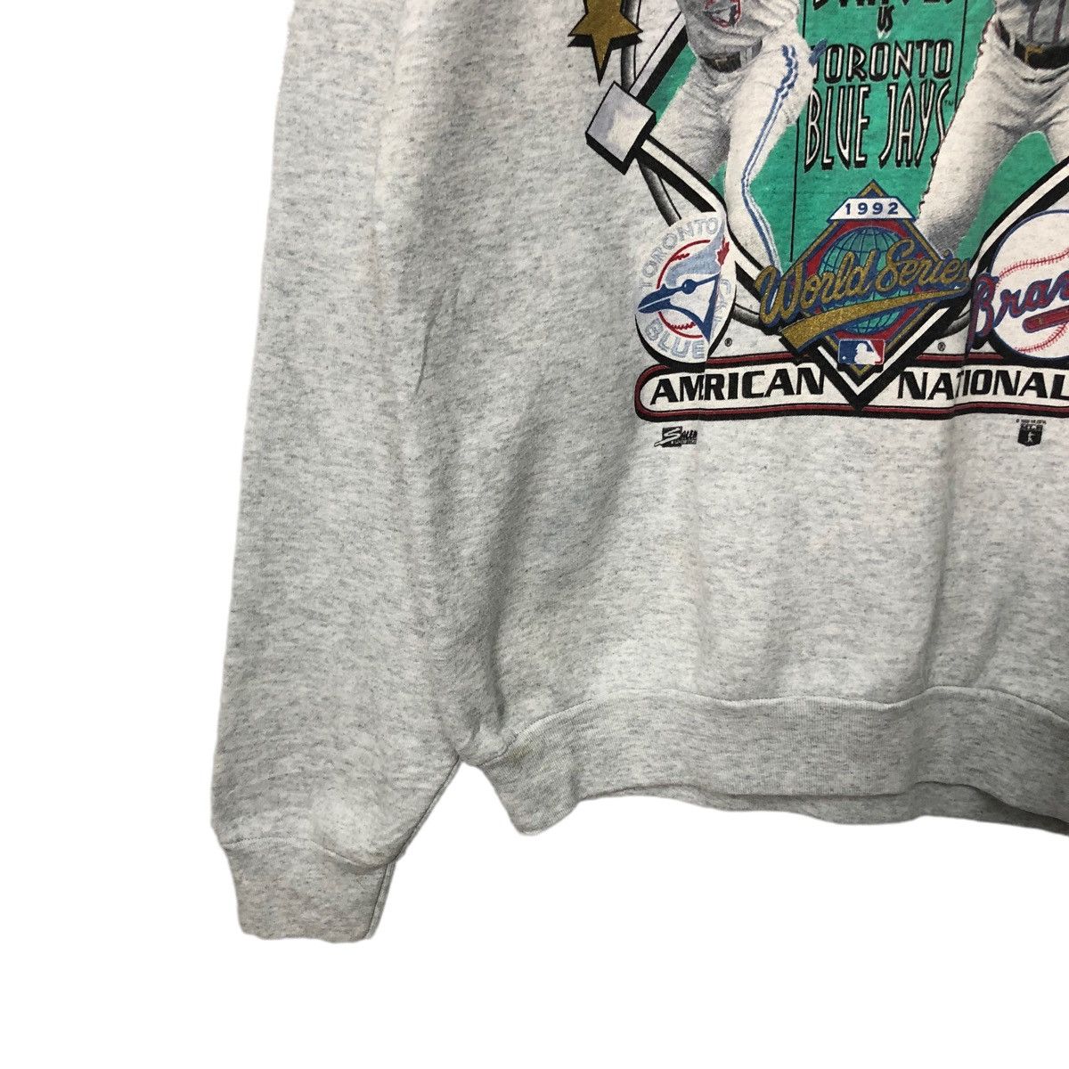 MLB Vtg 90s World Series American National Big Logo Sweatshirt Size US XL / EU 56 / 4 - 3 Thumbnail