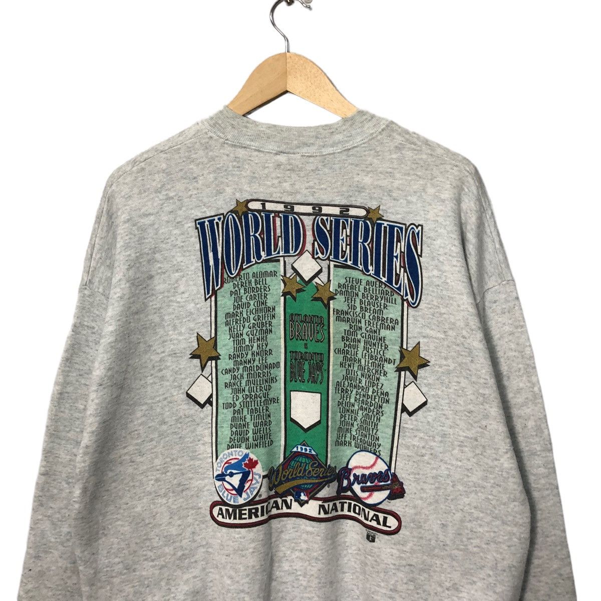 MLB Vtg 90s World Series American National Big Logo Sweatshirt Size US XL / EU 56 / 4 - 12 Thumbnail