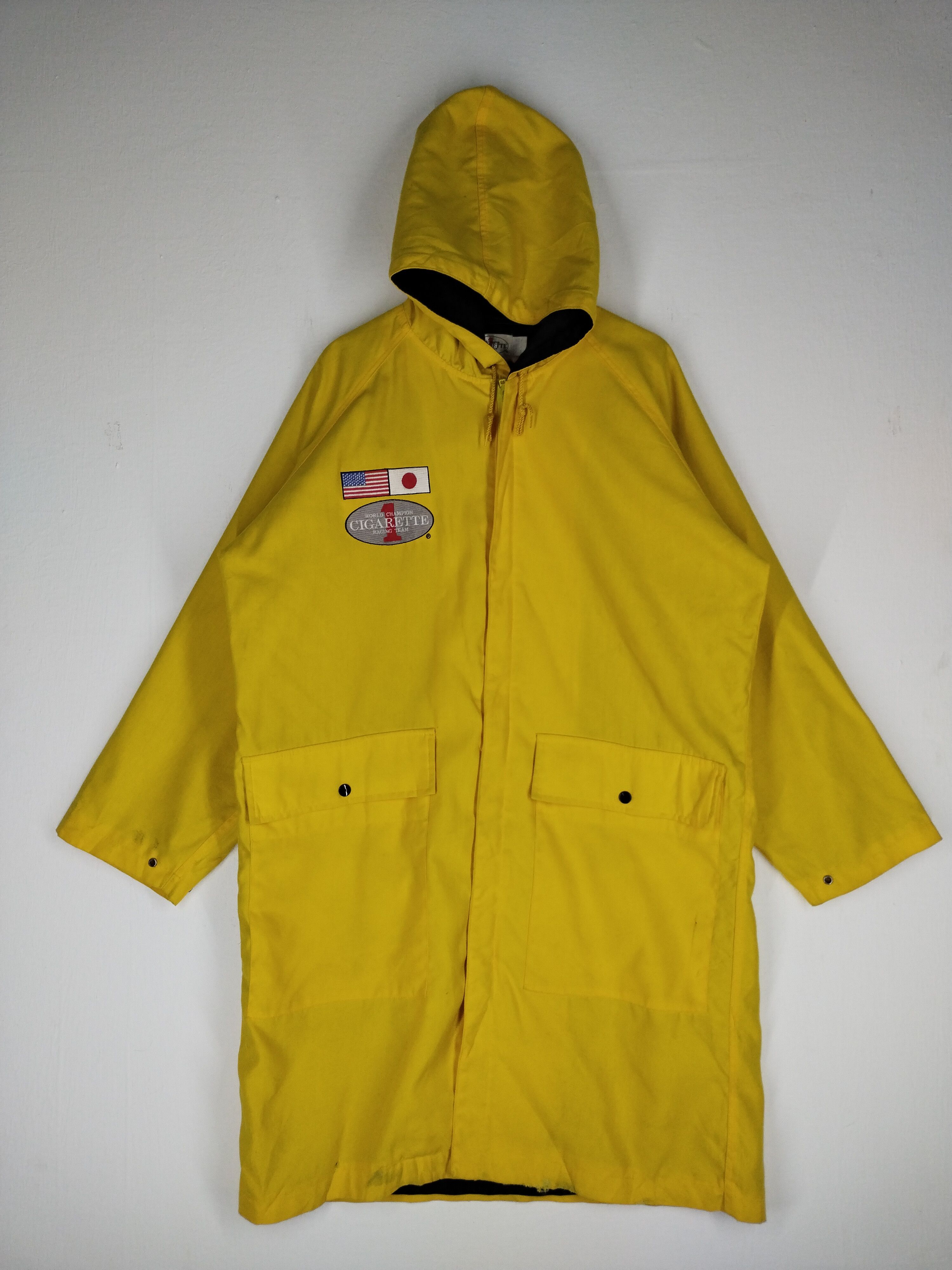 Camel × Vintage 🔥VTG CIGARETTE RACING TEAM USA-JAPAN BOATING LONG COAT Size US L / EU 52-54 / 3 - 7 Thumbnail