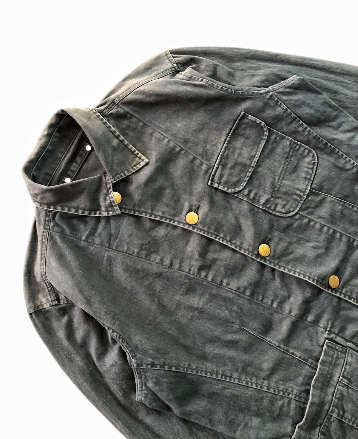 Japanese Brand × Takeo Kikuchi × Vintage Vintage 1990s Takeo Kikuchi Worker chore denim jacket Size US L / EU 52-54 / 3 - 4 Thumbnail