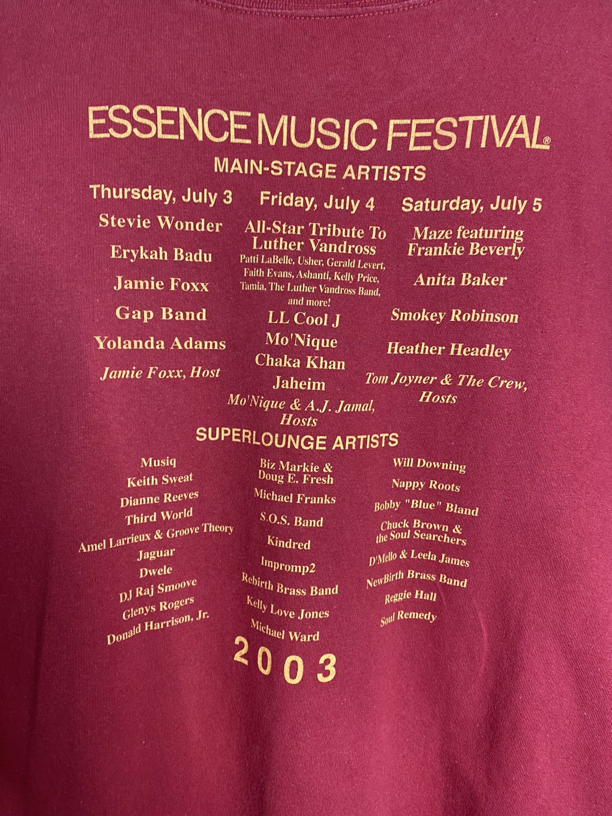 Vintage 🚨Vintage Essence Music Festival 2003 New Orleans T-Shirt Size US XL / EU 56 / 4 - 5 Thumbnail