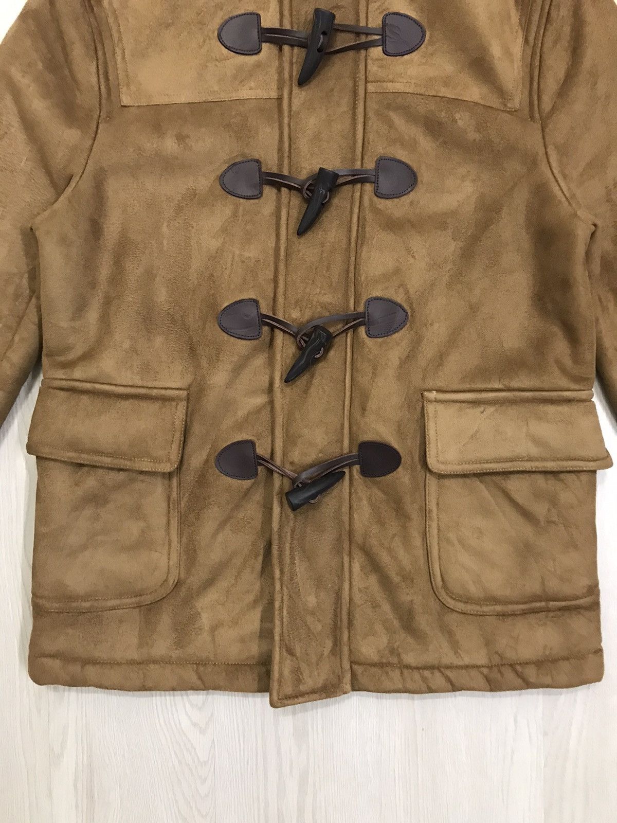 Beams Plus × Japanese Brand × Vintage Vintage Beams Suede Duffle Coat Beams Heart Size US S / EU 44-46 / 1 - 5 Thumbnail