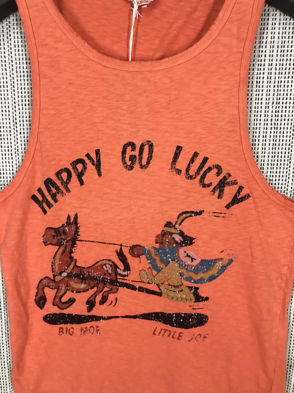 Johnbull × KOJIMA GENES ‼️JOHN BULL X KOJIMA JAPAN TANKTOP HAPPY GO LUCKY‼️ Size US M / EU 48-50 / 2 - 6 Thumbnail
