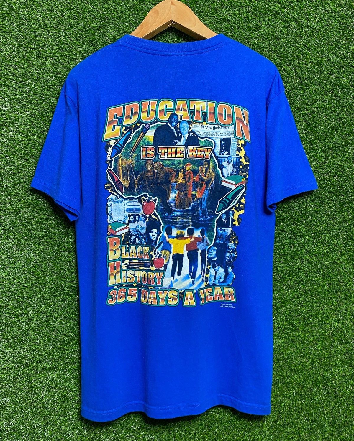 Vintage 🚨Vintage Black History Malcolm X MLK Rap Tee T-Shirt Size US L / EU 52-54 / 3 - 2 Thumbnail