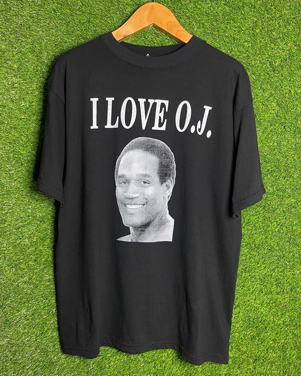 image of Rap Tees x Vintage I Love O.j. Simpson 90's Rap Tee Shirt in Black, Men's (Size XL)