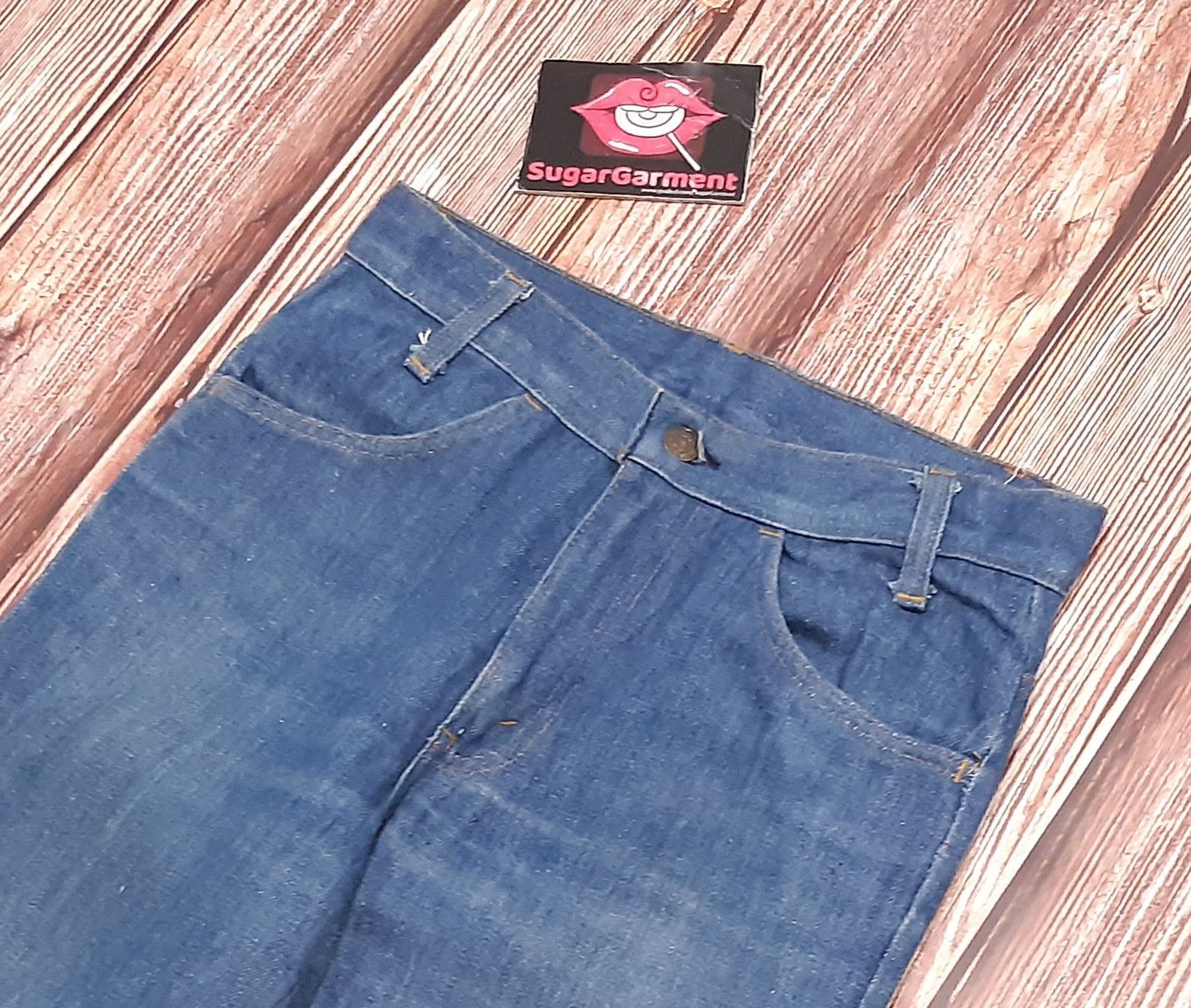 Levi's × Vintage Levis 746 Jeans Bell Bottom Flare Bootcut Orange Tab USA #6 Size US 28 / EU 44 - 7 Thumbnail