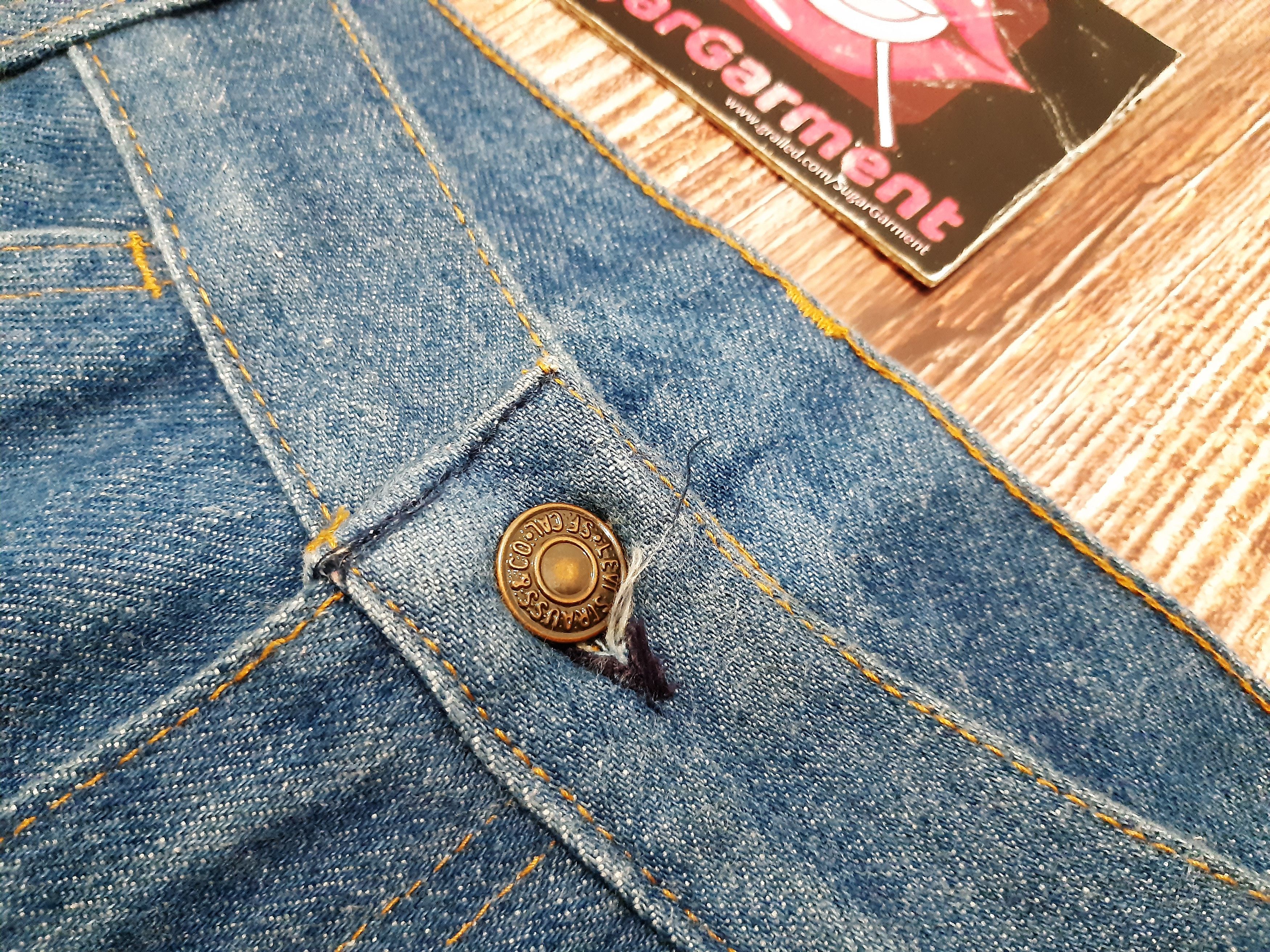 Levi's × Vintage Levis 746 Jeans Bell Bottom Flare Bootcut Orange Tab USA #6 Size US 28 / EU 44 - 6 Thumbnail