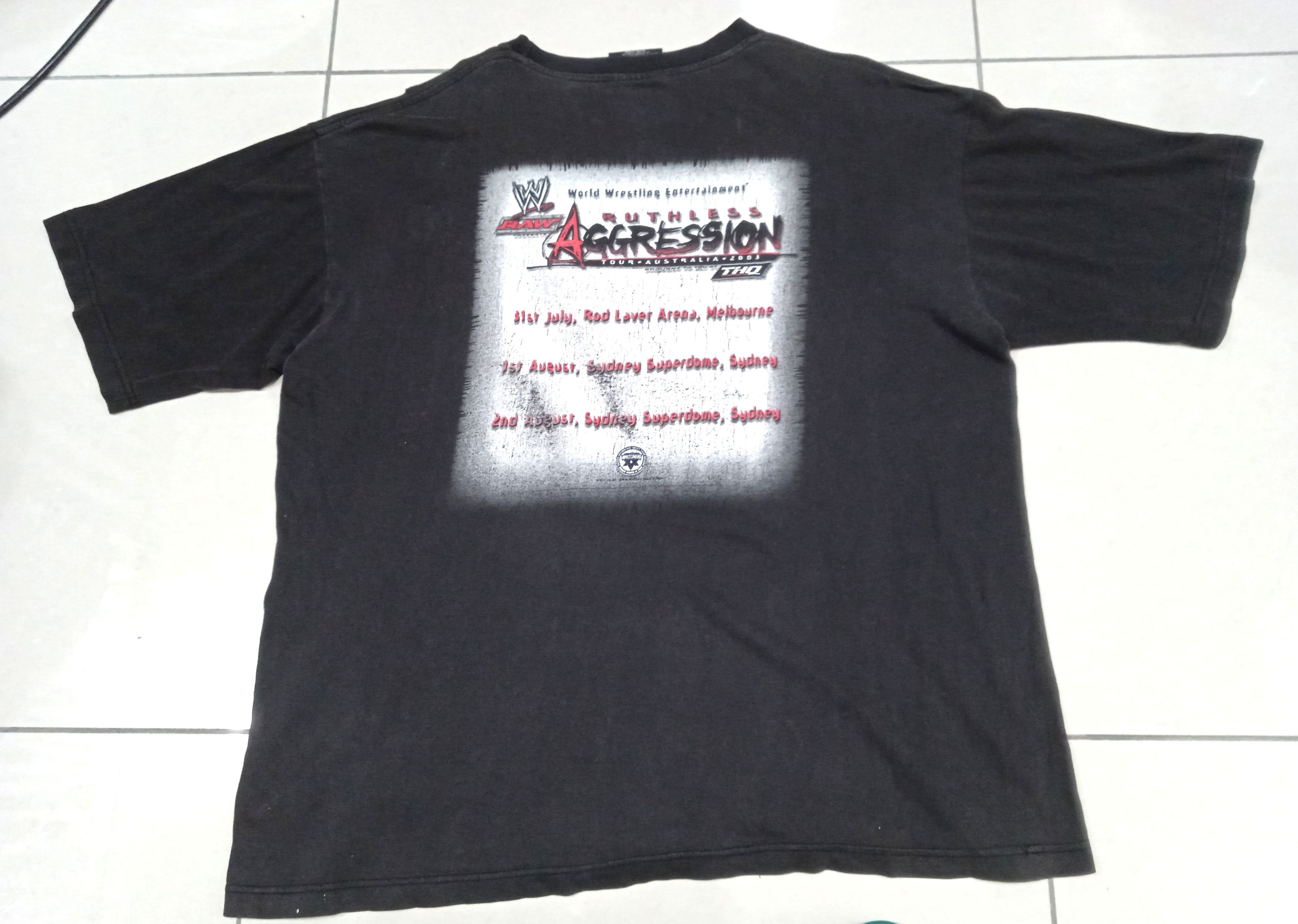 Other Vintage WWE Australia 2003 Tour T-Shirt Thrashed Distressed Size US XL / EU 56 / 4 - 2 Thumbnail