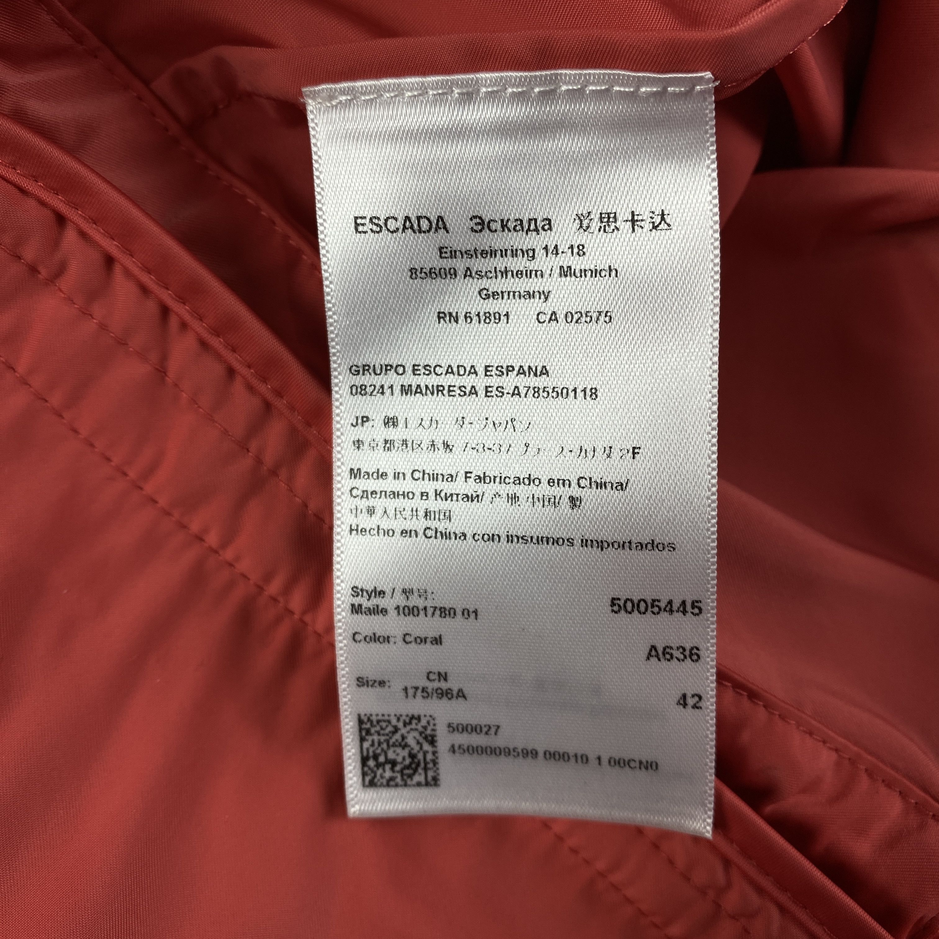 Escada Women’s Jacket Escada Size 42 Pink Size M / US 6-8 / IT 42-44 - 9 Thumbnail