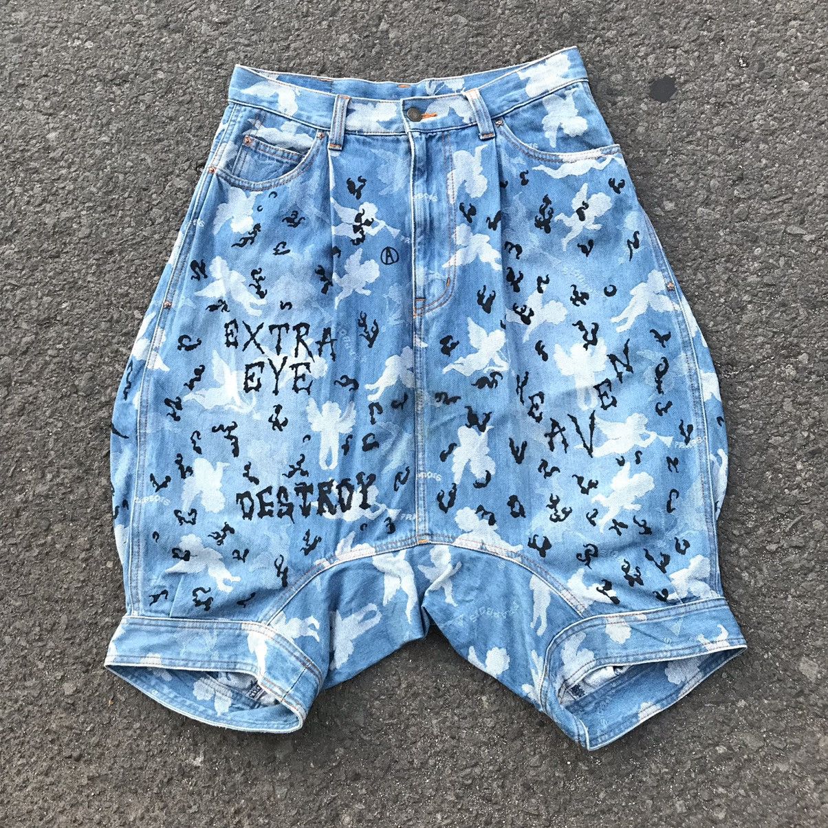 Frapbois Y2K FRAPBOIS BY ISSEY MIYAKE CROP CUPID ANGEL SAROUEL PANTS Size US 30 / EU 46 - 20 Thumbnail