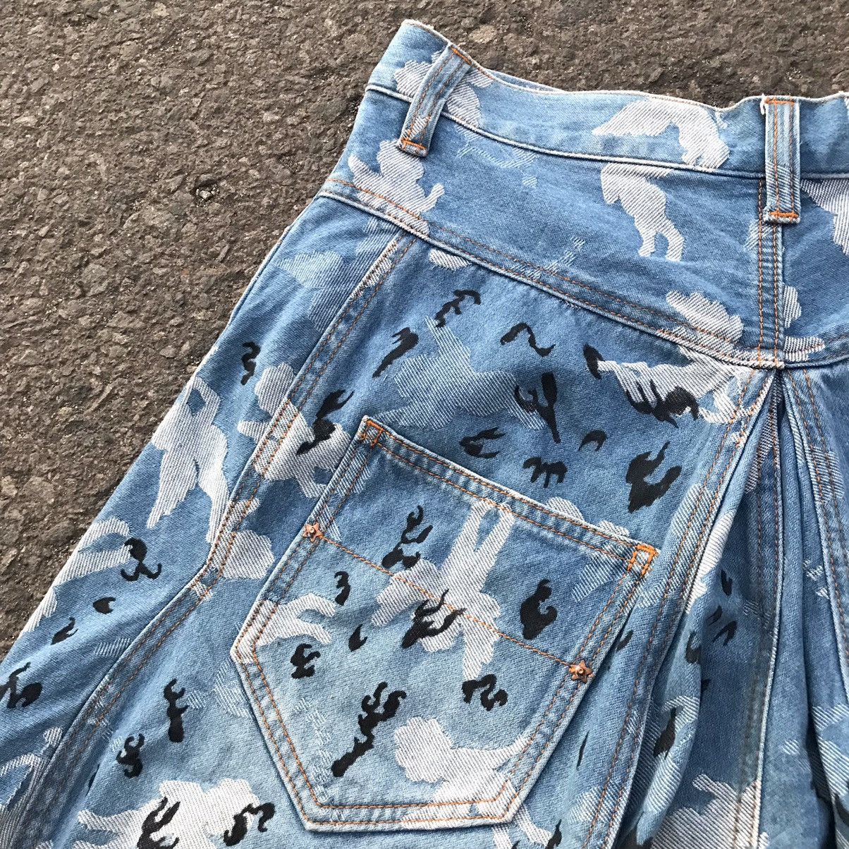 Frapbois Y2K FRAPBOIS BY ISSEY MIYAKE CROP CUPID ANGEL SAROUEL PANTS Size US 30 / EU 46 - 6 Thumbnail
