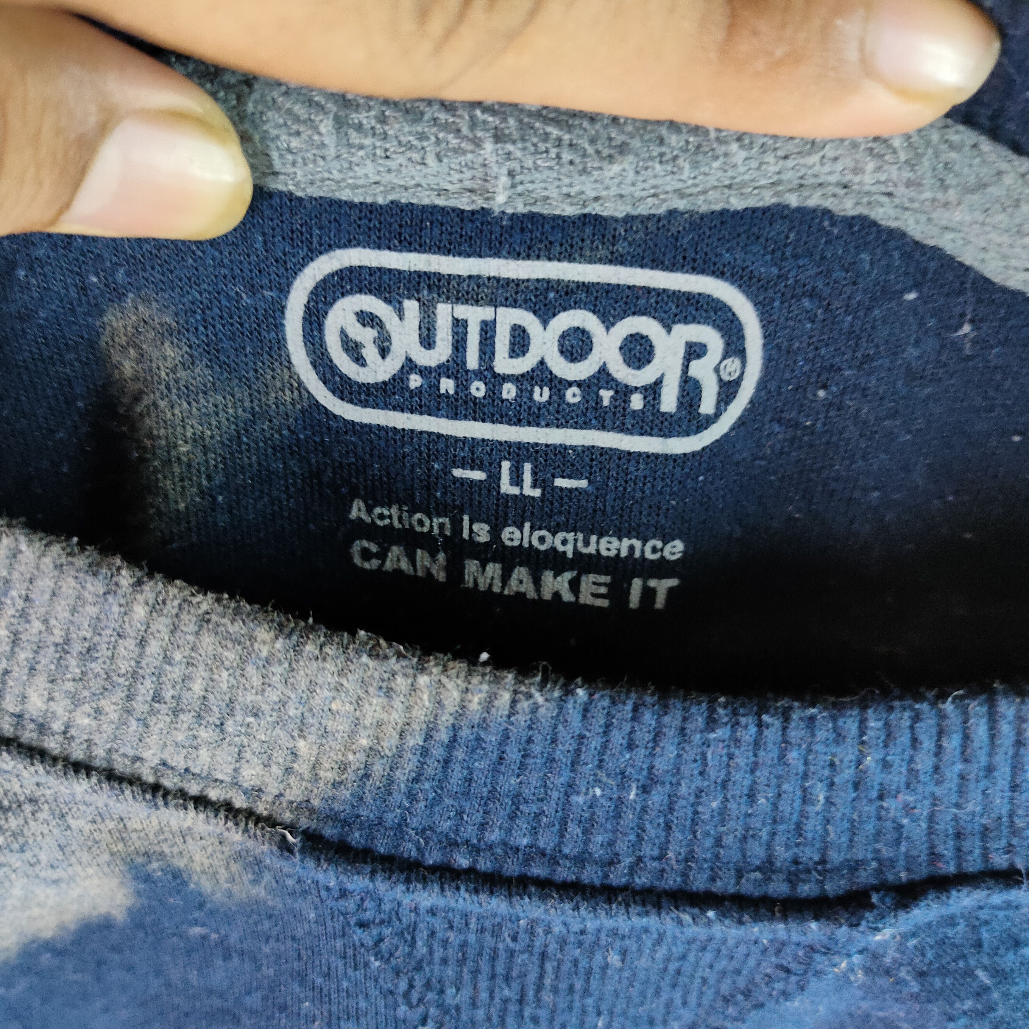 Other OUTDOOR PRODUCT Custom Bleach Wash Patch Logo Sweatshirt Size US L / EU 52-54 / 3 - 4 Thumbnail