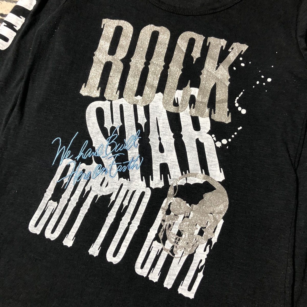If Six Was Nine Y2K Blue Strive Punk Gothic Longsleeve Size US L / EU 52-54 / 3 - 4 Thumbnail