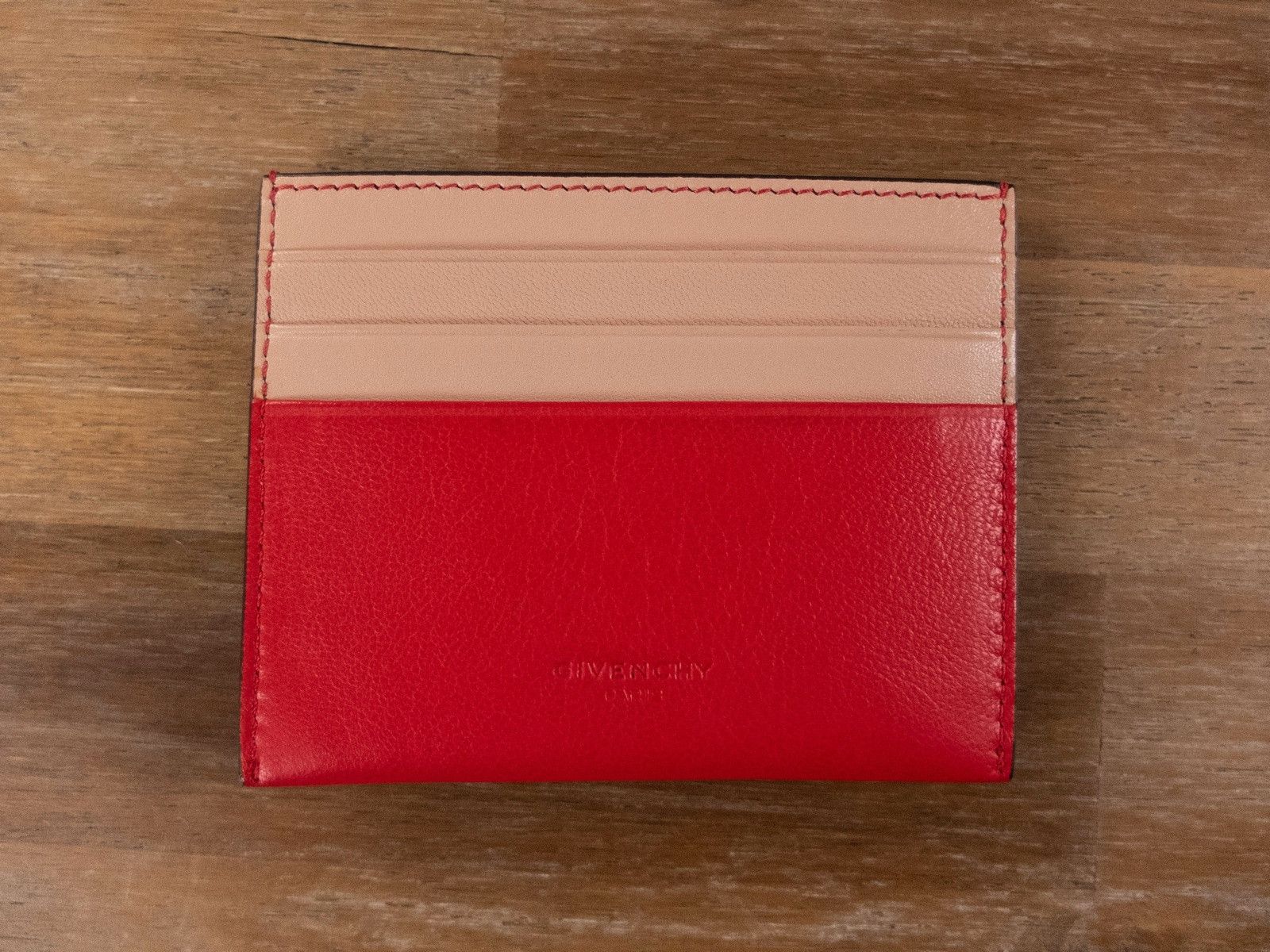 Givenchy GIVENCHY red & pink G logo emblem leather card holder wallet Size ONE SIZE - 2 Thumbnail