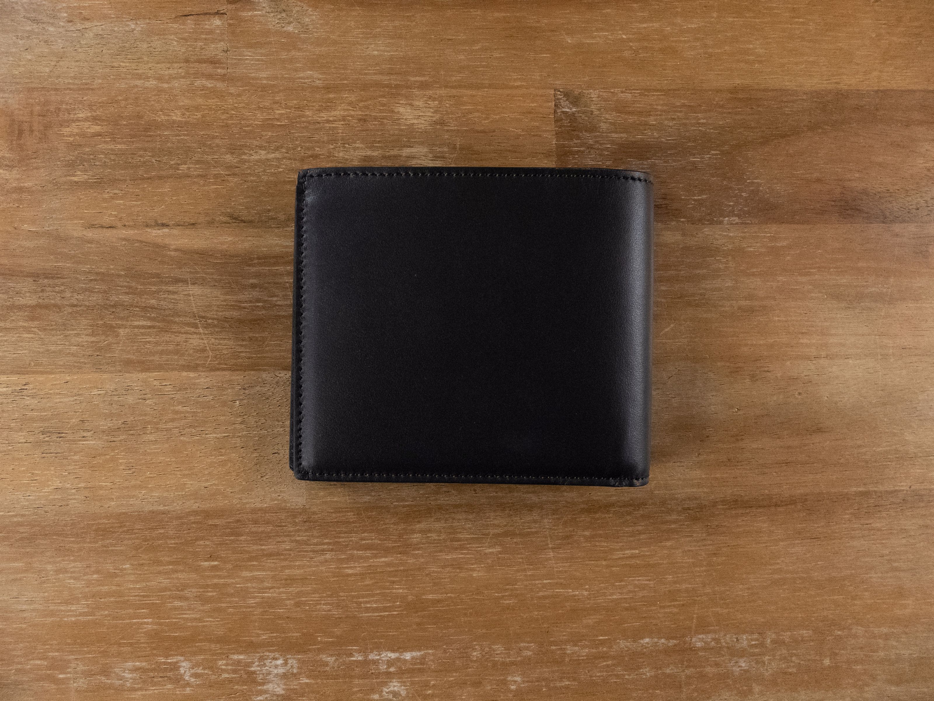 GIVENCHY black embroidered patches bifold leather wallet