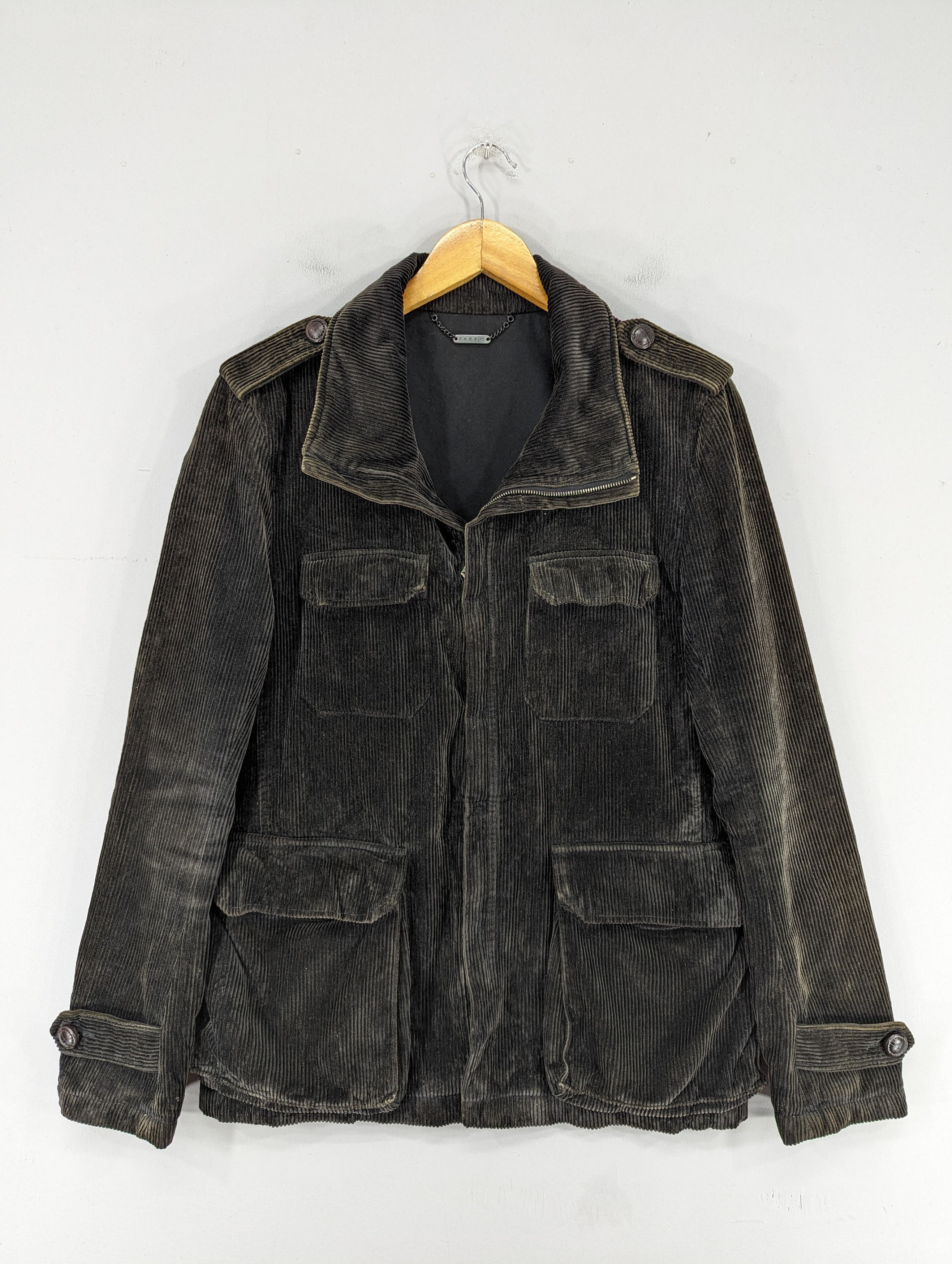 image of Archival Clothing x Roar Japan Corduroy Zipper Pocket Jacket, Men's (Size Medium)