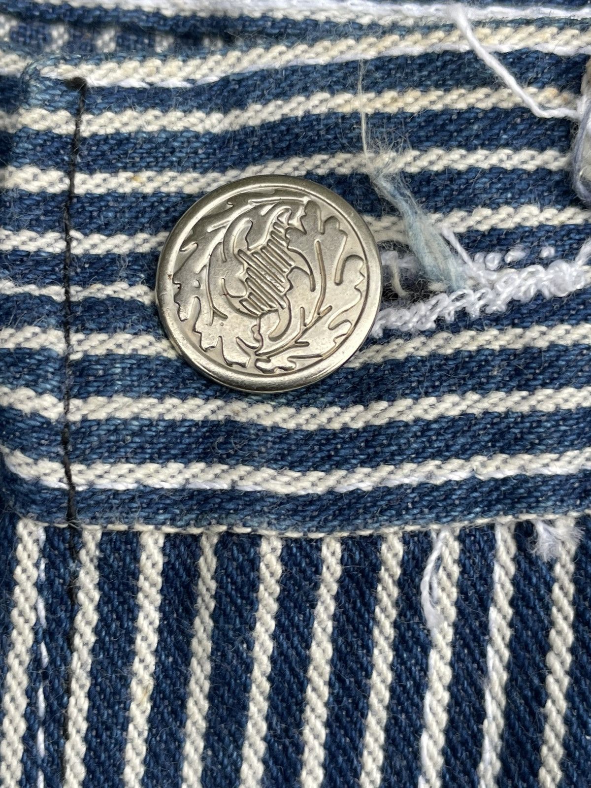 Pointer × Vintage Vintage 70’s Pointer Brand Hickory Stripes Work Denim Size US 31 - 15 Thumbnail
