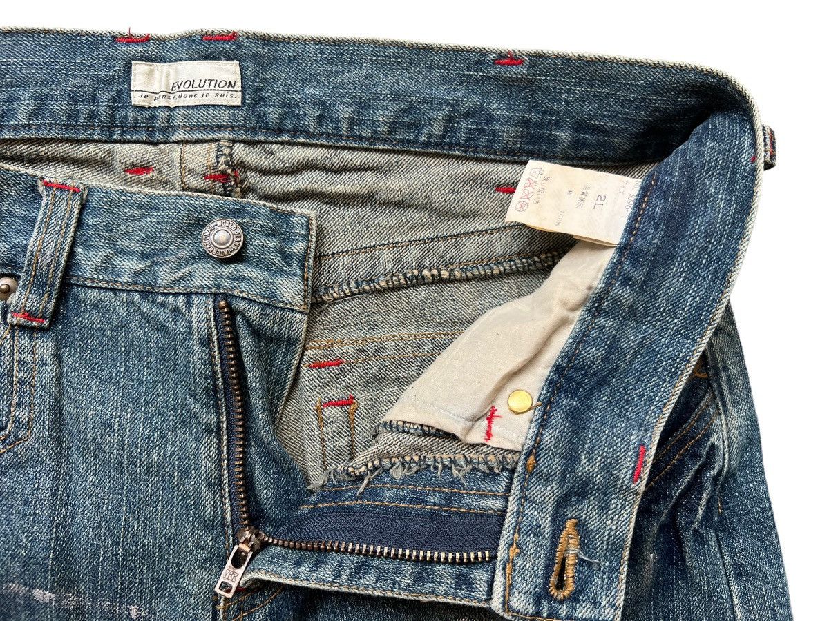 Japanese Brand FLARED Splashed Punk Multipocket Zip Denim Jeans 34x35 Size US 34 / EU 50 - 8 Thumbnail