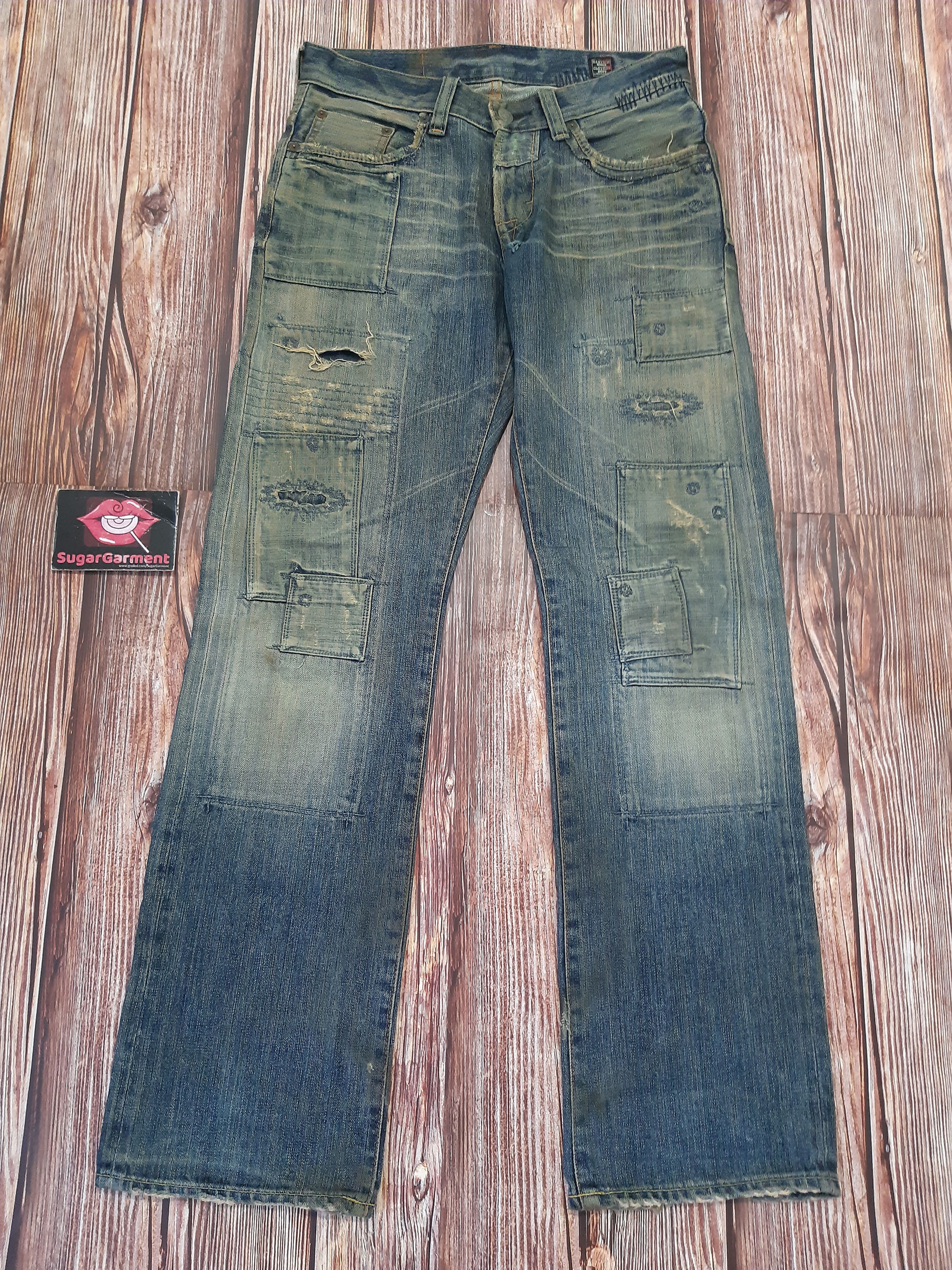 image of Distressed Denim x Vintage Japanese Jeans Patchworks Selvedge Vintage in Blue, Men's (Size 29)