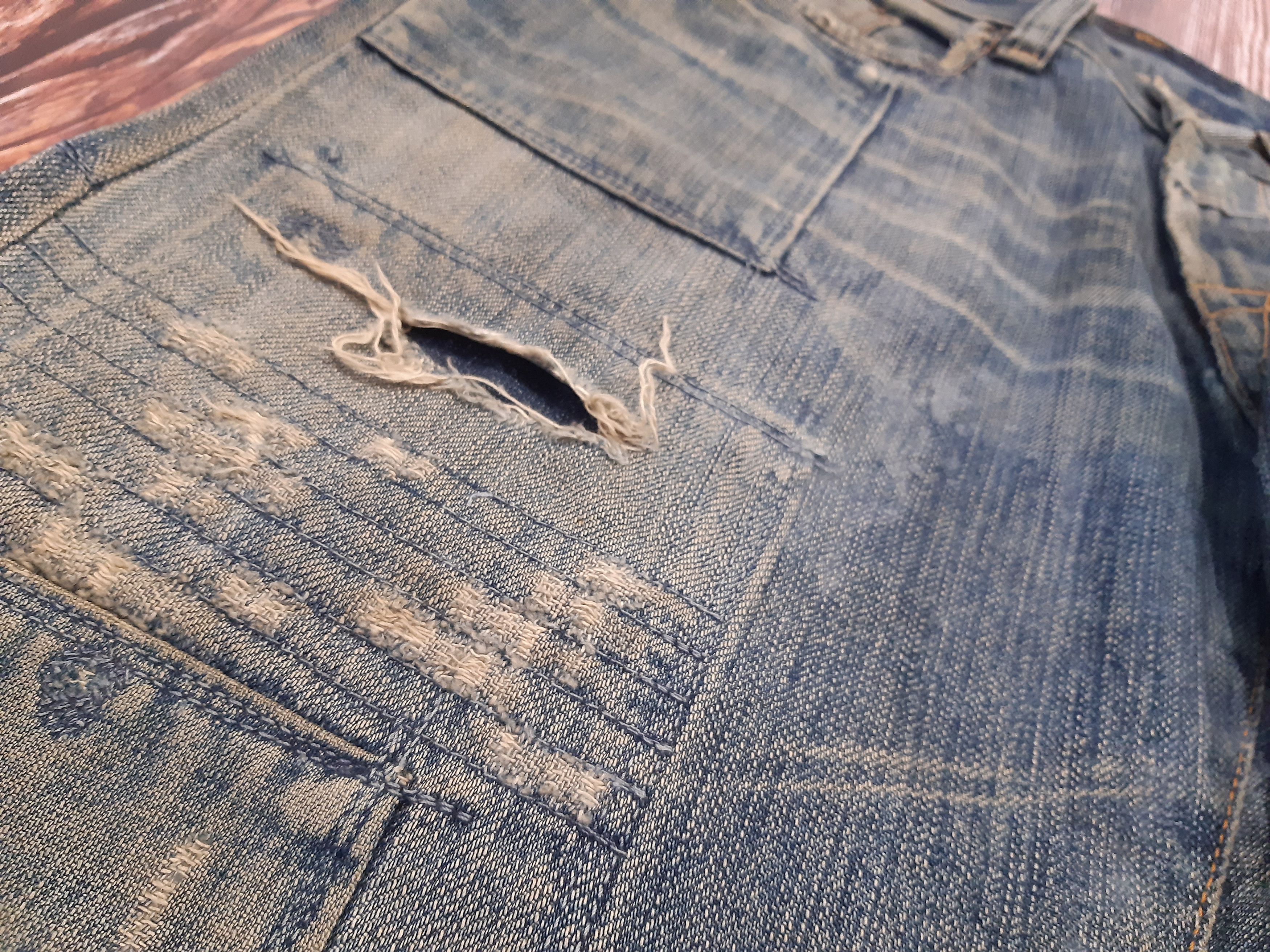 Japanese Brand × Vintage Japanese Jeans Patchworks Selvedge Vintage Size US 29 - 5 Thumbnail