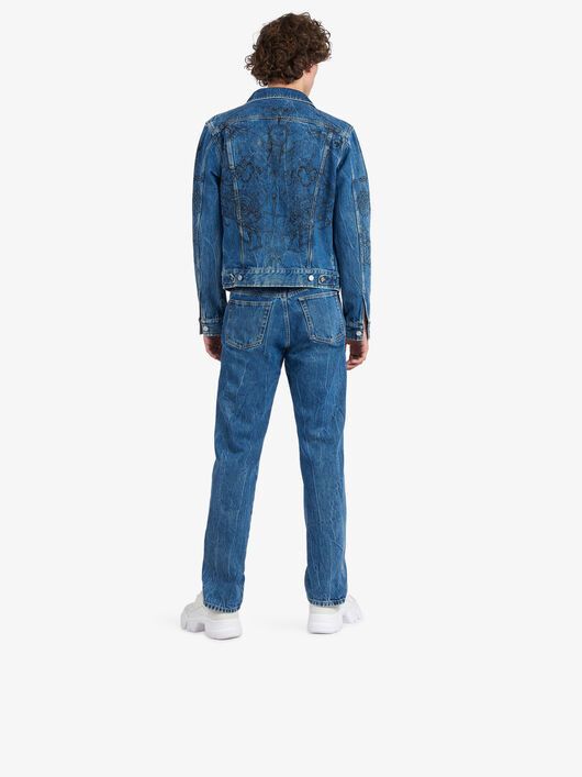 Givenchy $775 GIVENCHY blue regular fit heart & dagger jeans 30 Size US 30 / EU 46 - 11 Thumbnail