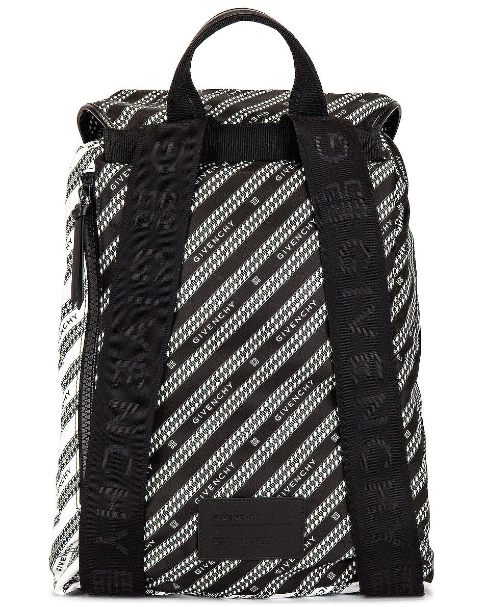 Givenchy GIVENCHY black & white Light 3 nylon stripe logo backpack Size ONE SIZE - 3 Thumbnail