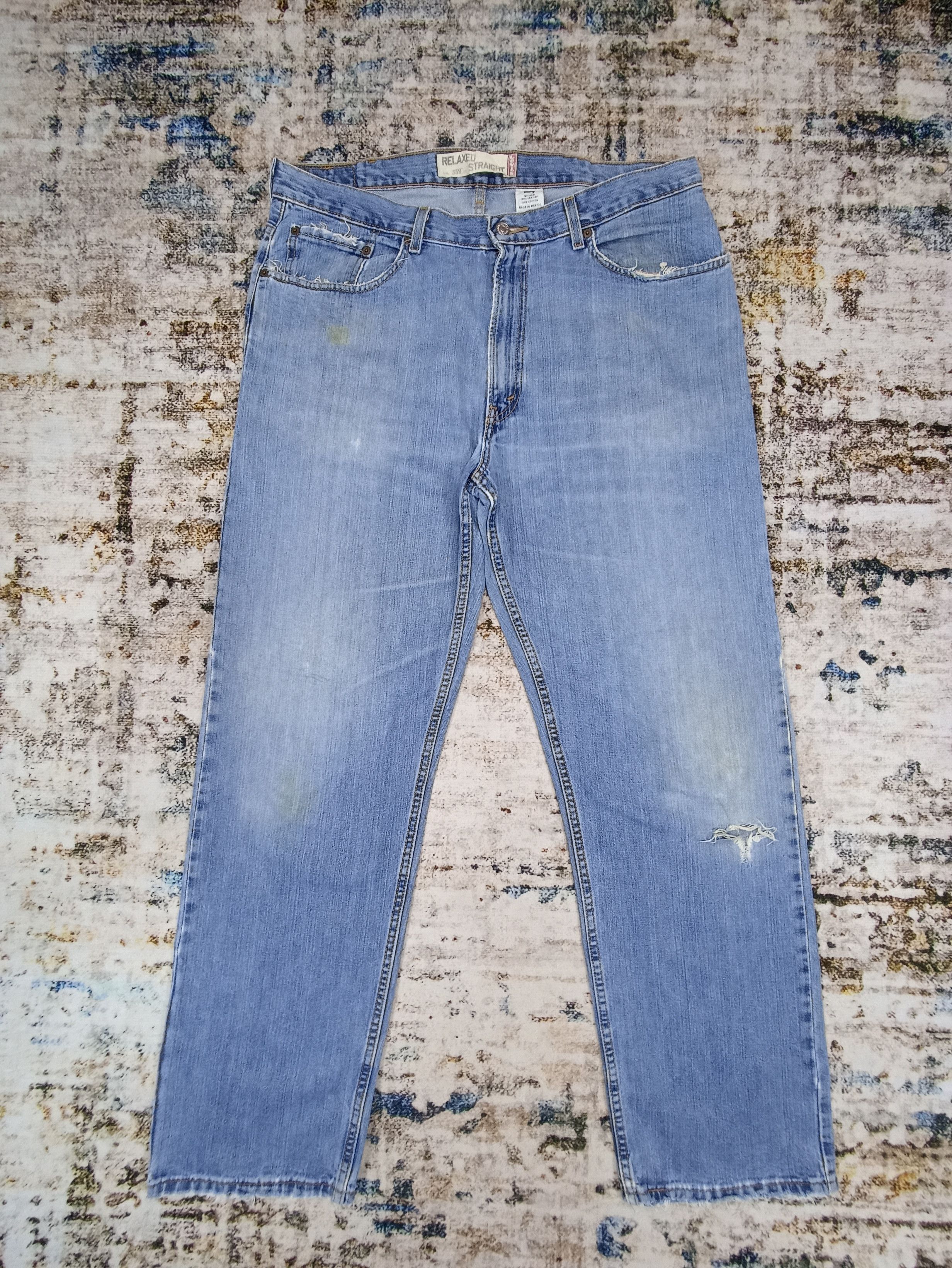 Jean × Levi's × Vintage VINTAGE LEVI'S 559 DISTRESS BLUE WASH JEANS - J046 Size US 39 - 1 Thumbnail