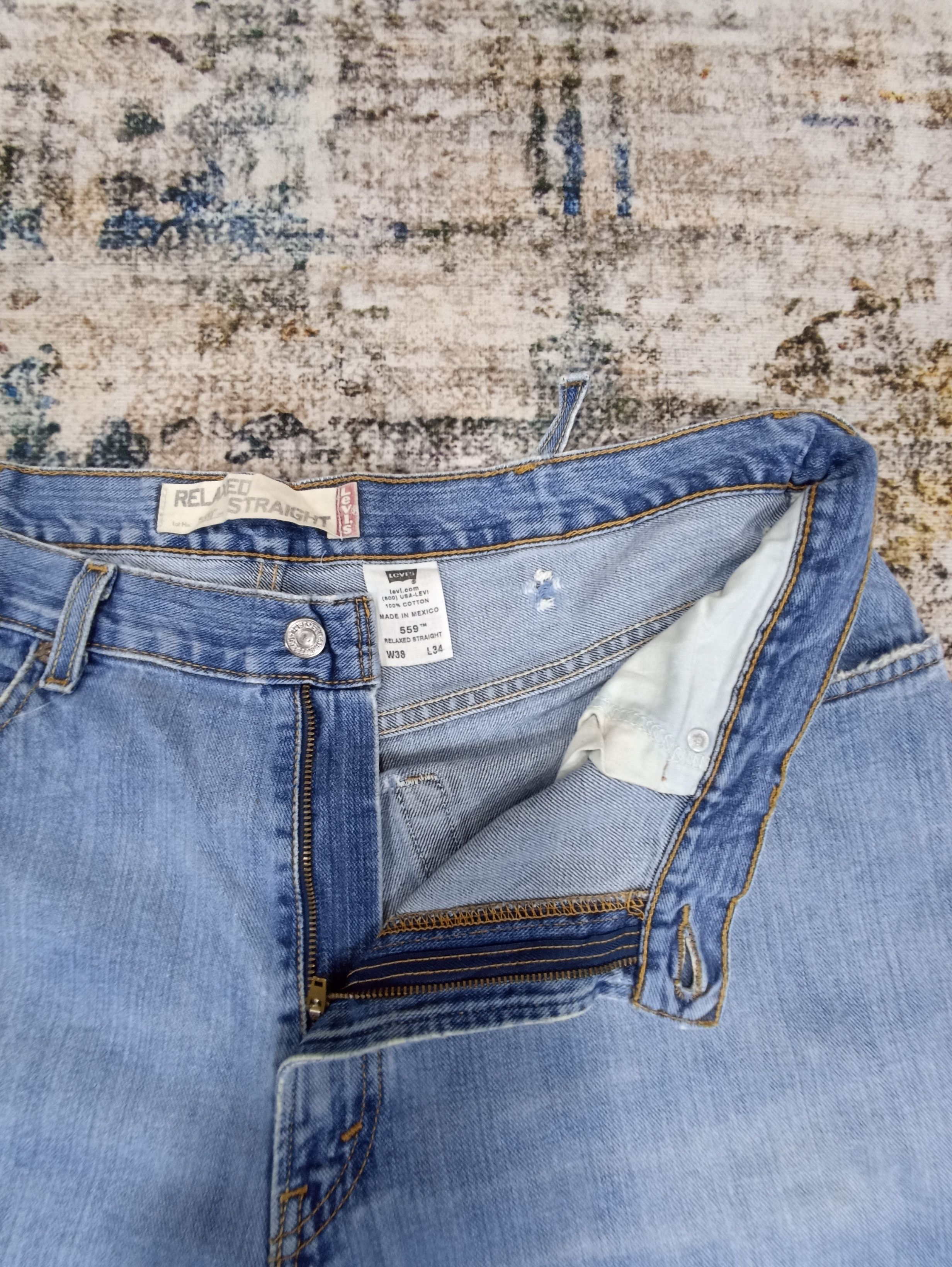 Jean × Levi's × Vintage VINTAGE LEVI'S 559 DISTRESS BLUE WASH JEANS - J046 Size US 39 - 3 Thumbnail