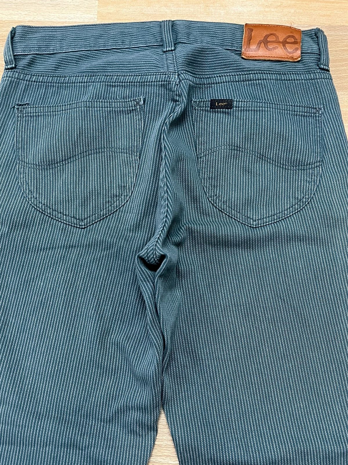 Japanese Brand × Lee × Vintage Vintage Lee Stripes Green Colour Logo Straight Cut Size US 30 / EU 46 - 7 Thumbnail