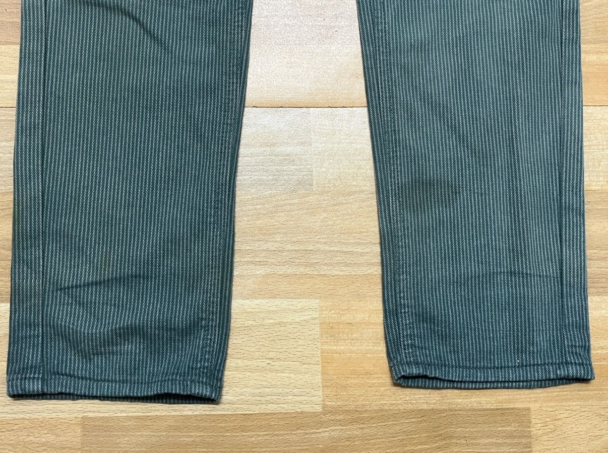 Japanese Brand × Lee × Vintage Vintage Lee Stripes Green Colour Logo Straight Cut Size US 30 / EU 46 - 3 Thumbnail