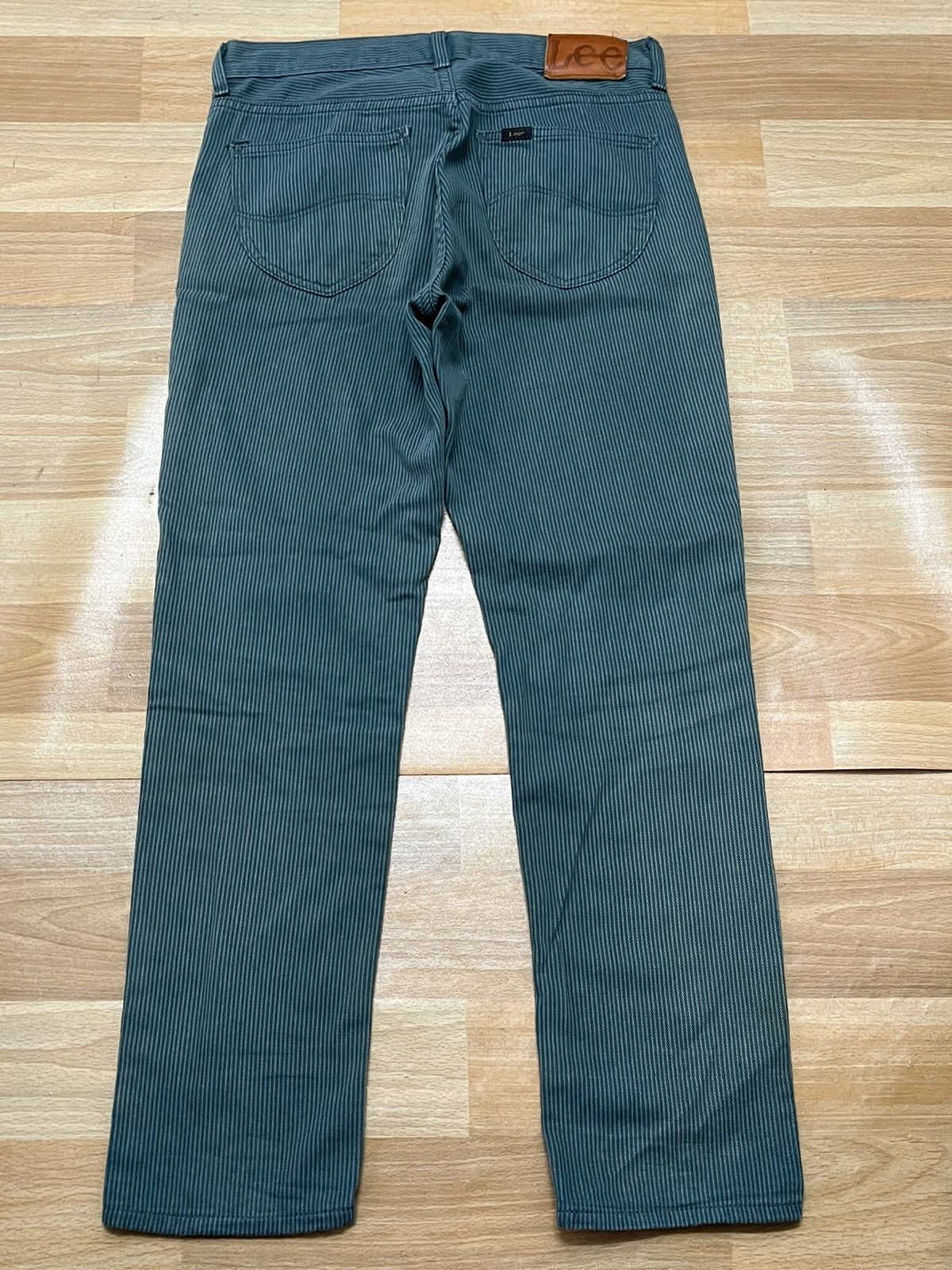 Japanese Brand × Lee × Vintage Vintage Lee Stripes Green Colour Logo Straight Cut Size US 30 / EU 46 - 6 Thumbnail
