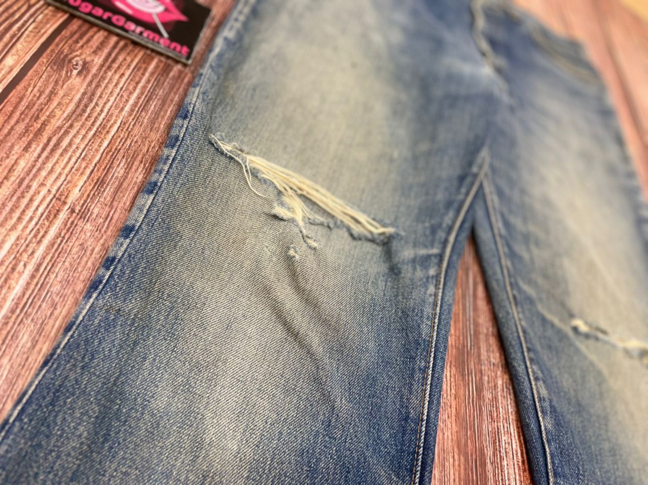 Levi's Levis 646 Bell Bottom B.E Flare Bootcut RIPPED 60's Jeans Size US 35 - 5 Thumbnail
