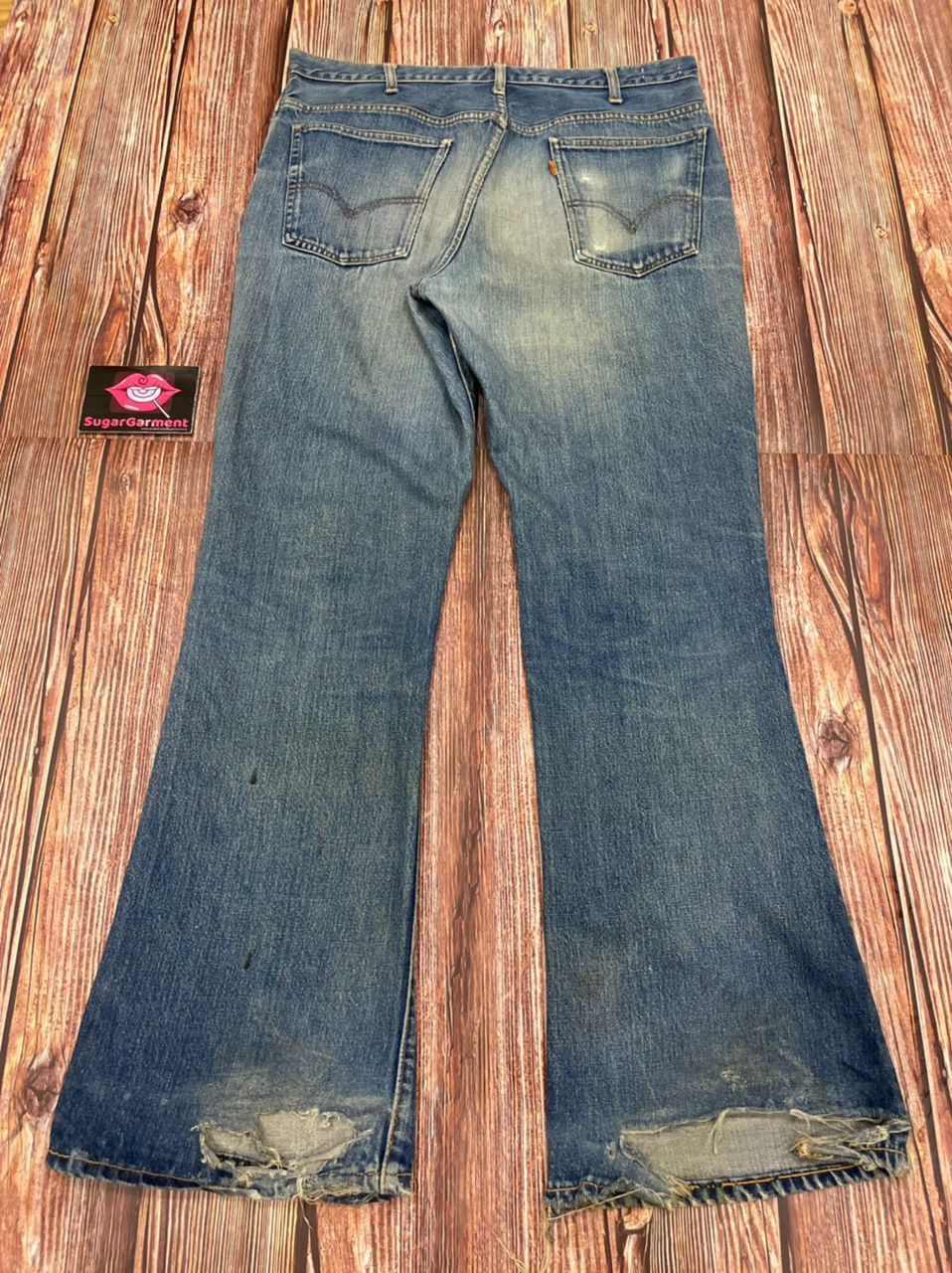 Levi's Levis 646 Bell Bottom B.E Flare Bootcut RIPPED 60's Jeans Size US 35 - 11 Thumbnail
