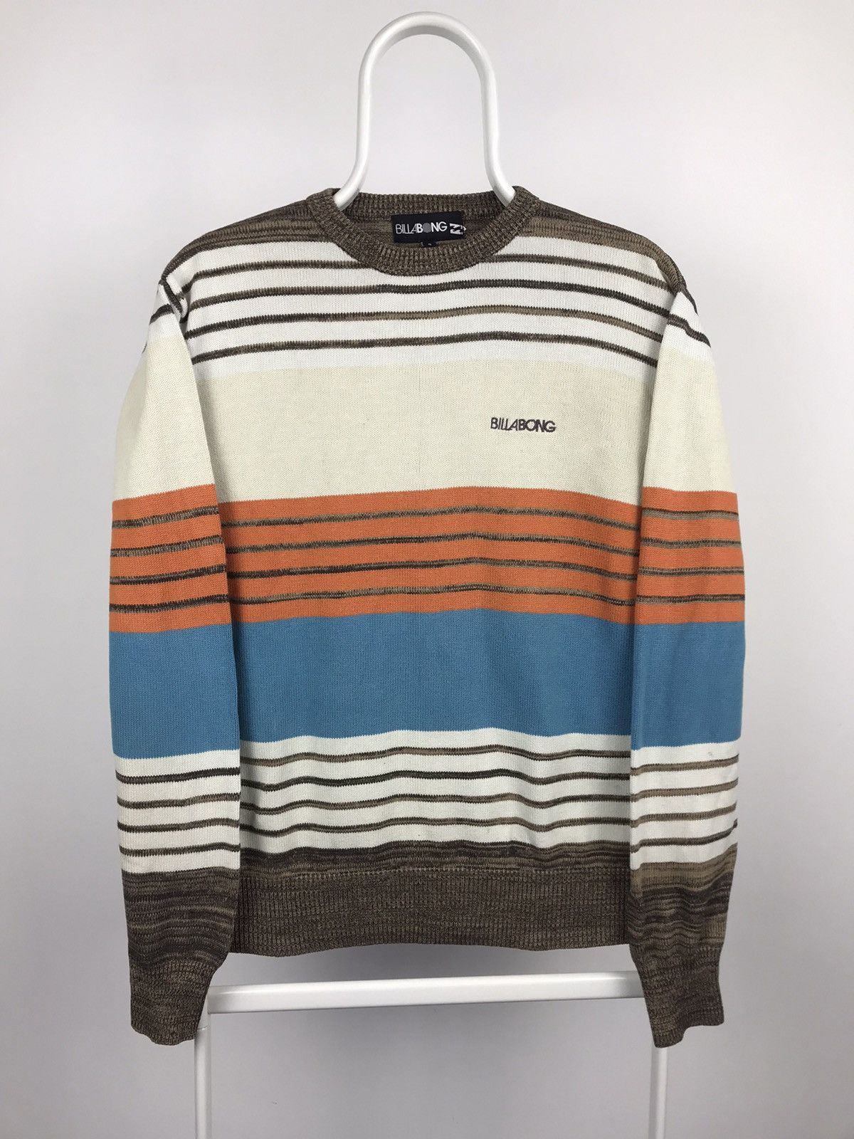 Billabong × Vintage Vintage Billabong Striped Multicolour Cotton Sweater Size US S / EU 44-46 / 1 - 1 Thumbnail