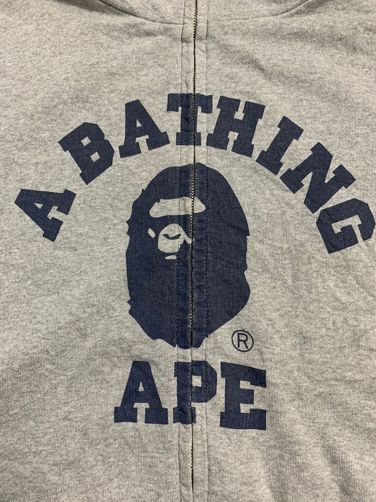 Bape Thrased OG 2000s Bape College Full Zip Hoodie Size US M / EU 48-50 / 2 - 2 Thumbnail